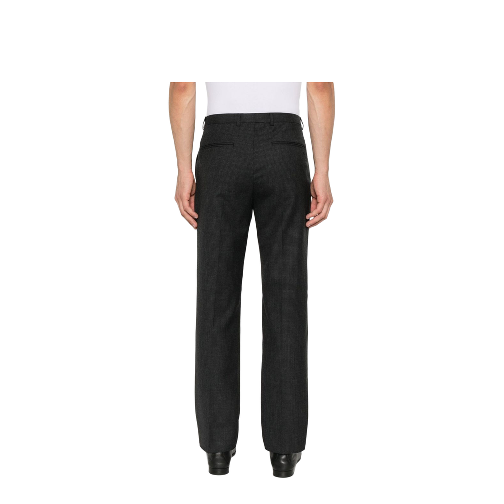Houndstooth Wool Pant with Embroidery - Image 2
