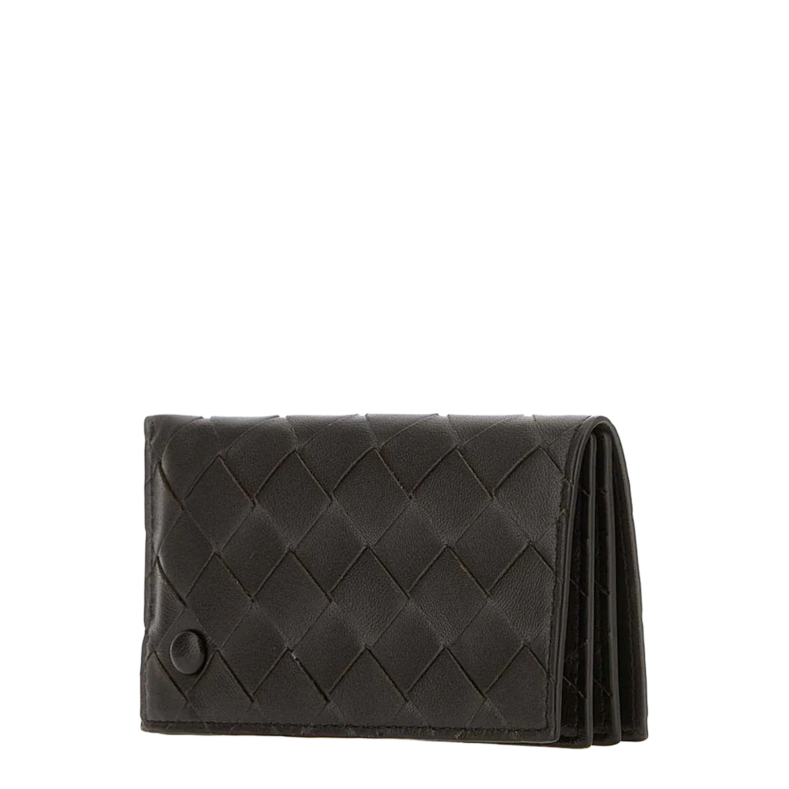 Intrecciato Leather Wallet - Brown - Image 1