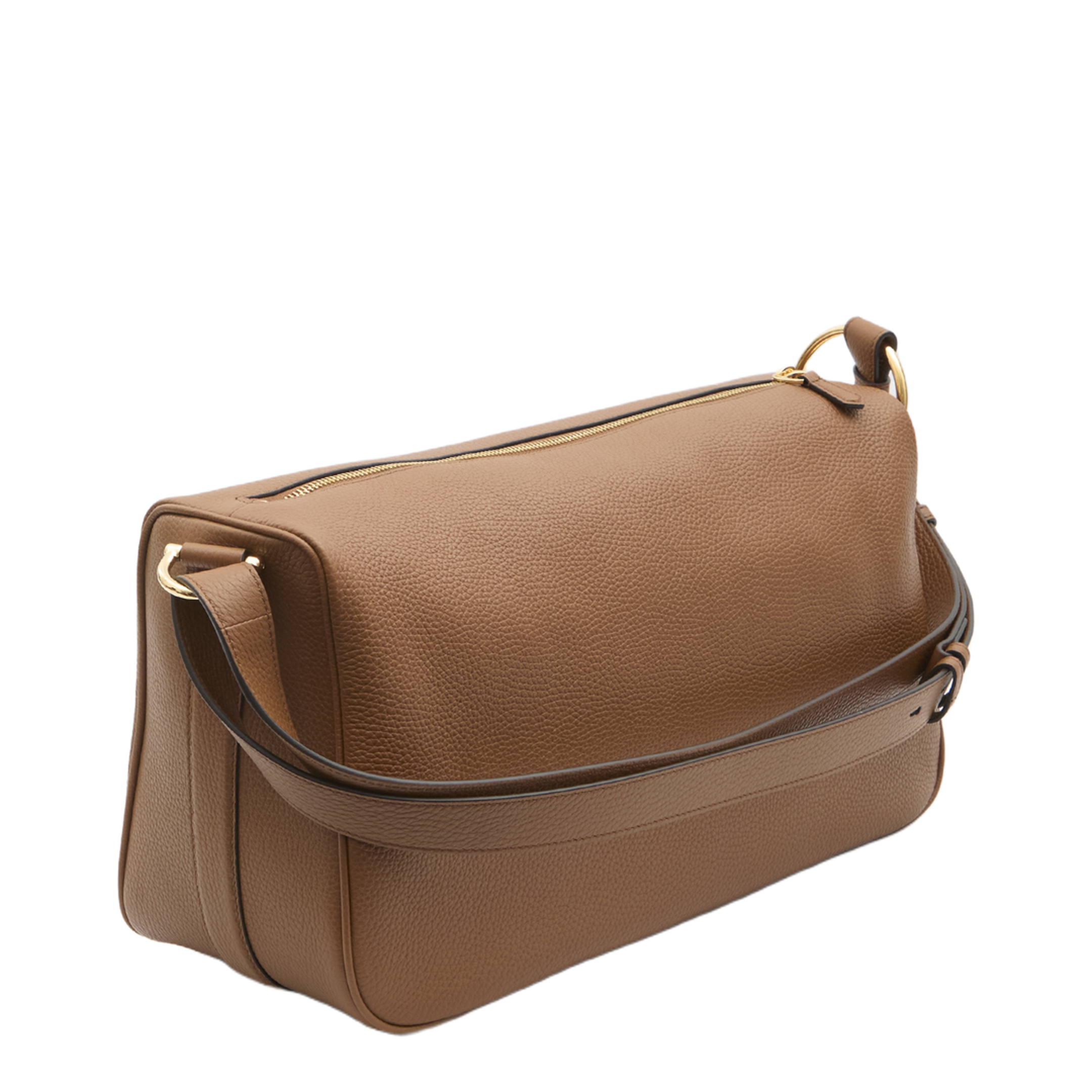 Horsebit Large Soft Grain Leather Shoulder Bag - Brown - Image 2