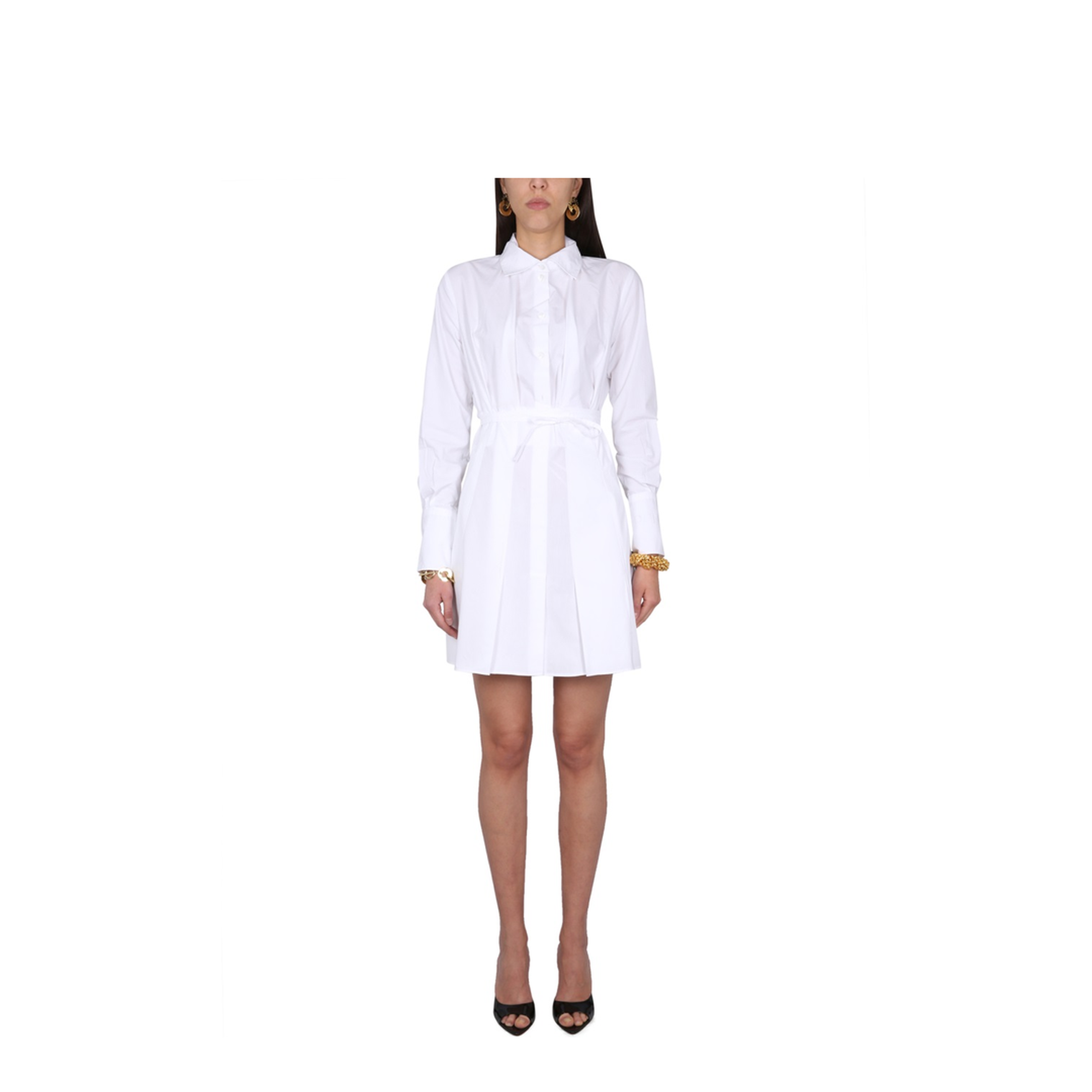 Pleated Shirt Dress - Image 1