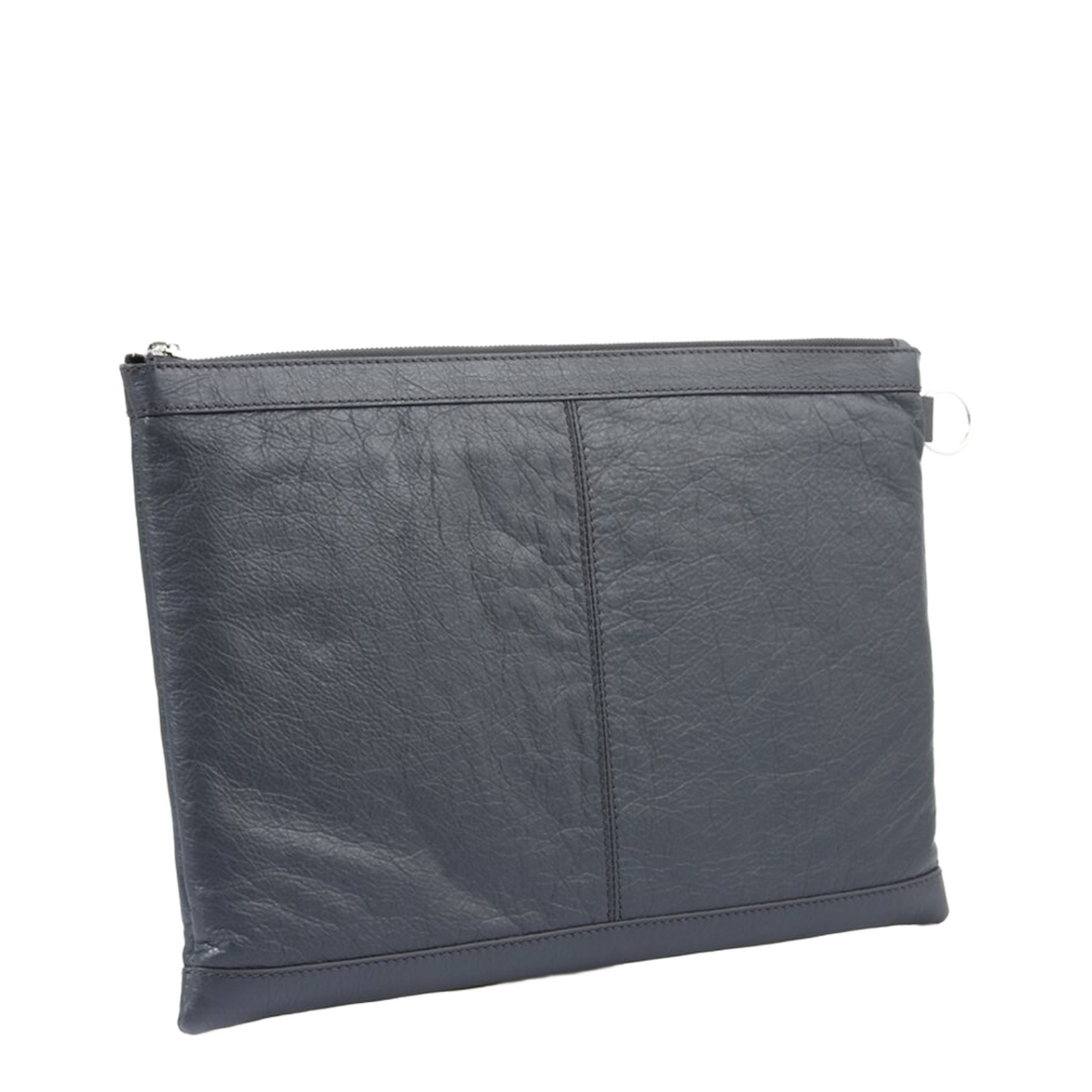 Dark Gray Zip Logo Clutch Bag - Image 3