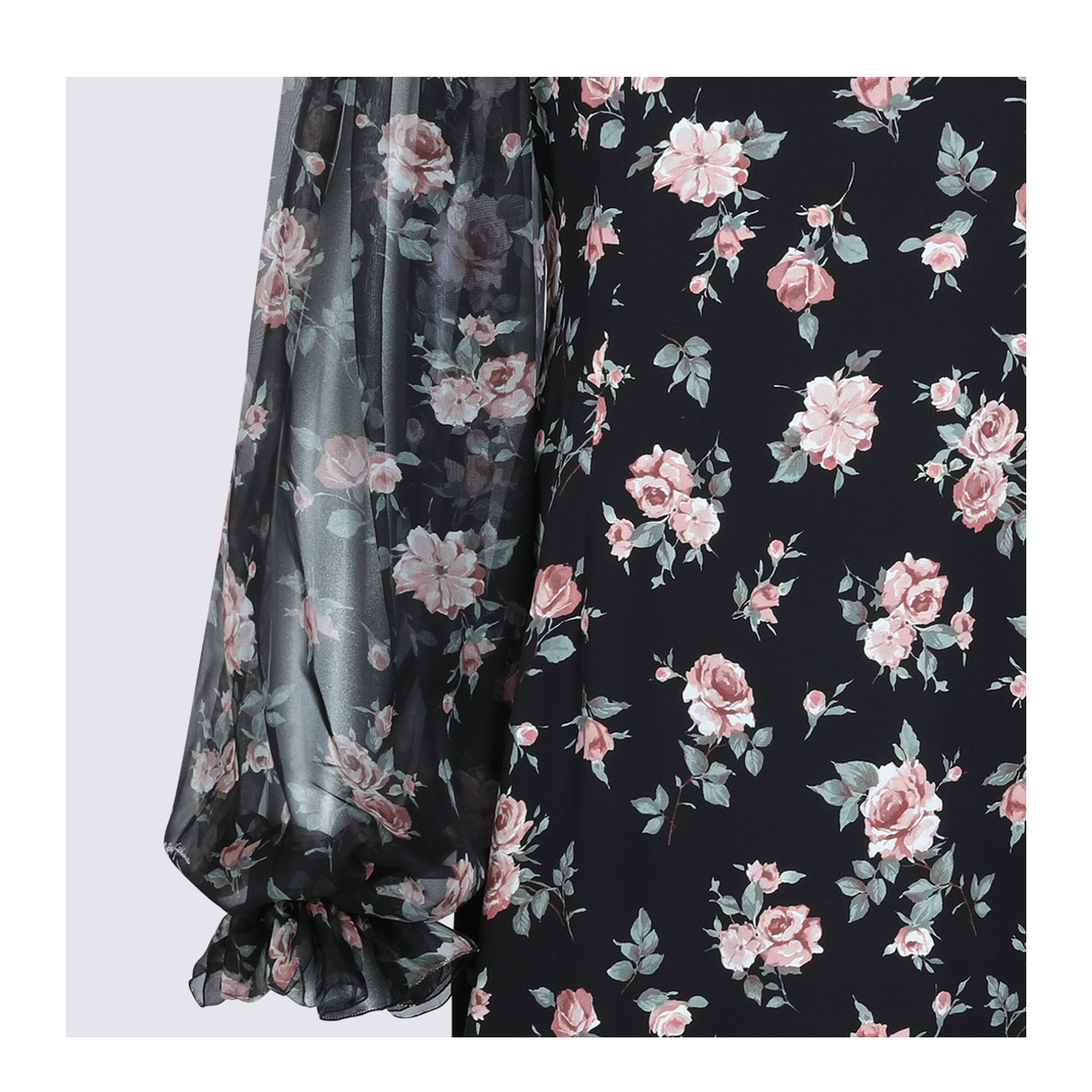 Vintage Roses-Print Charmeuse Dress - Image 7