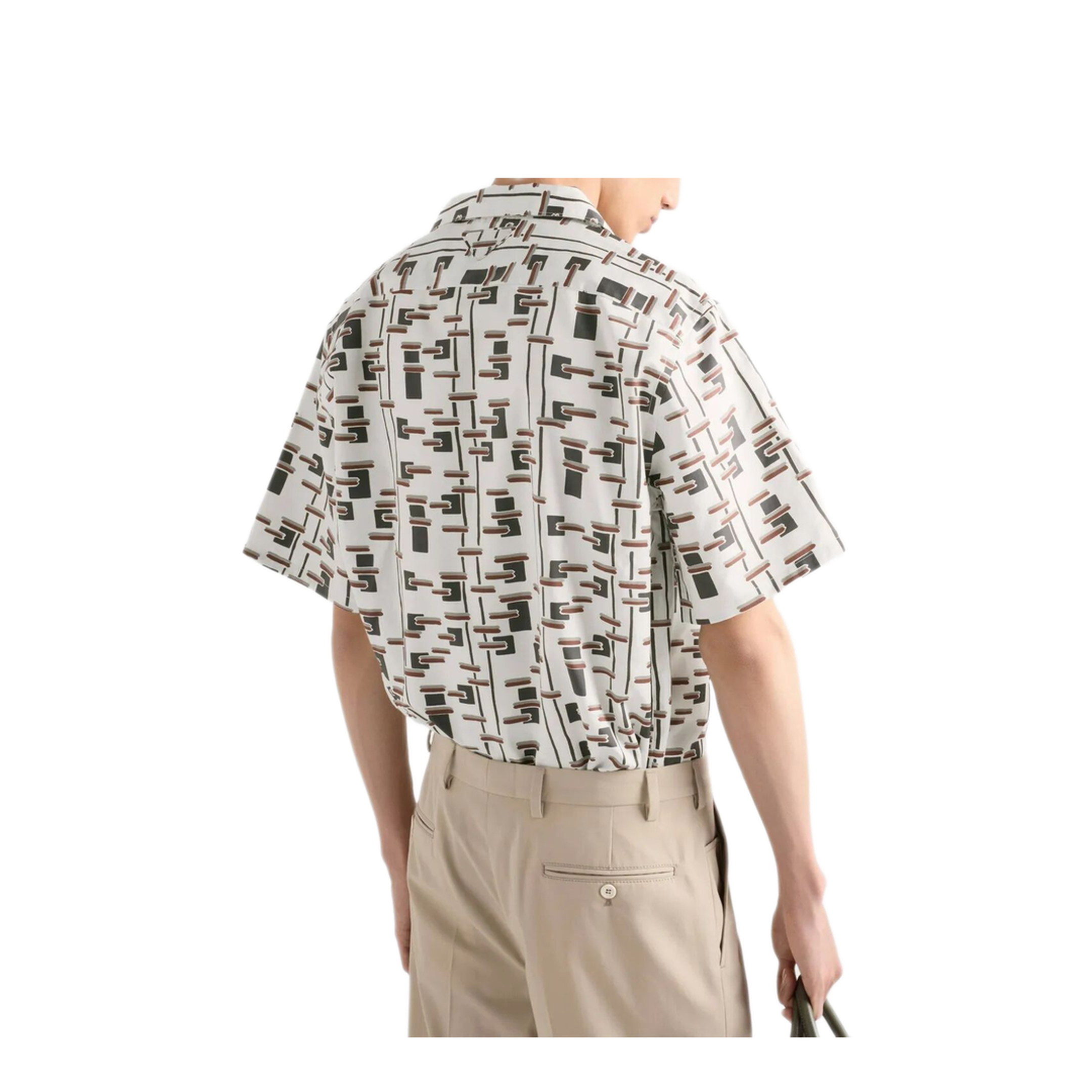 Printed Cotton Blend Bowling Shirt - Image 4