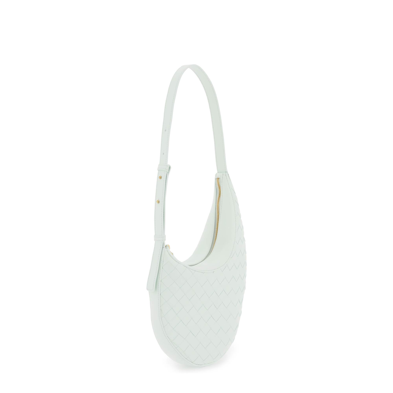 Intrecciato Small Leather Shoulder Bags - Pastel green - Image 3