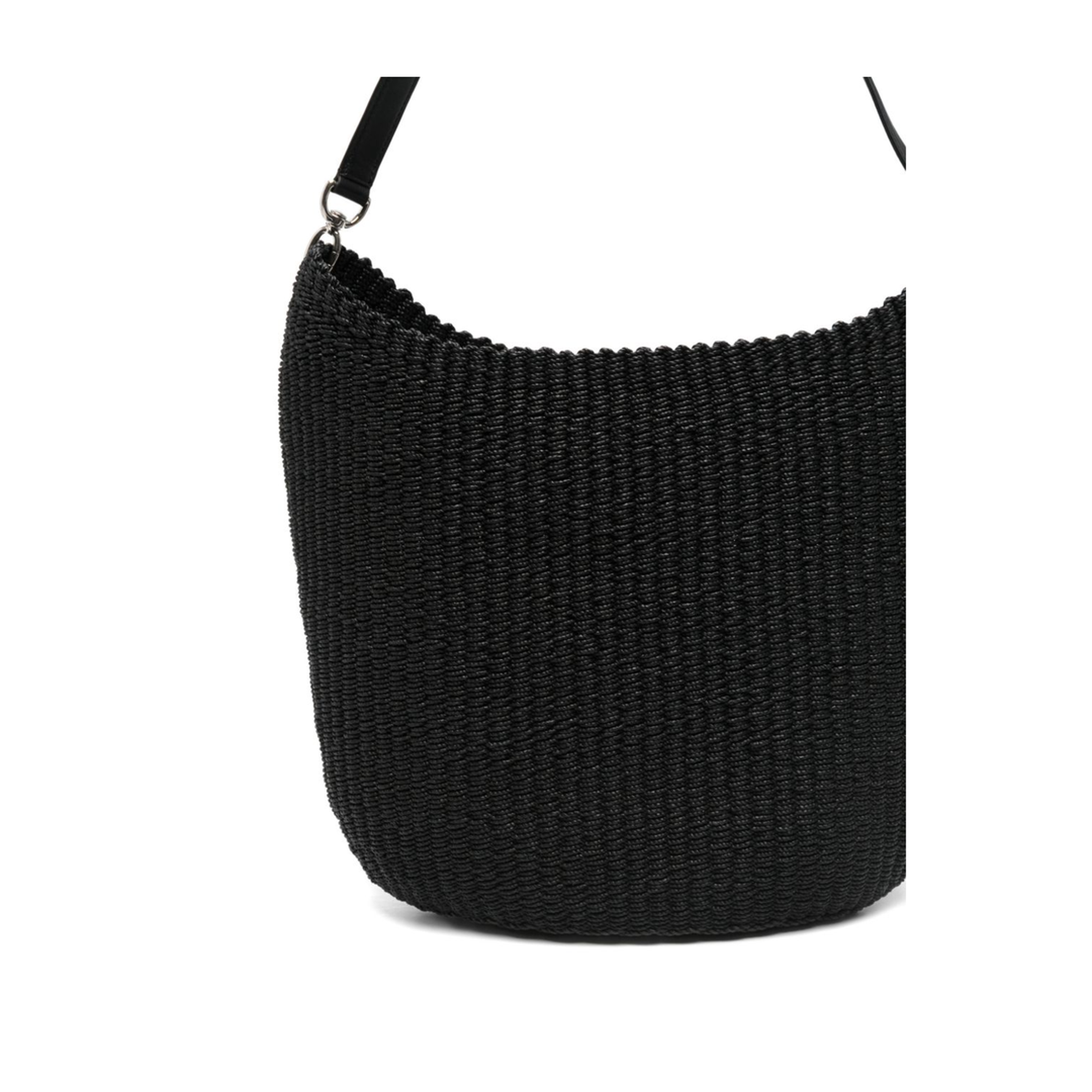 Slope Sling Small Viscose Shoulder Bag - Black - Image 2