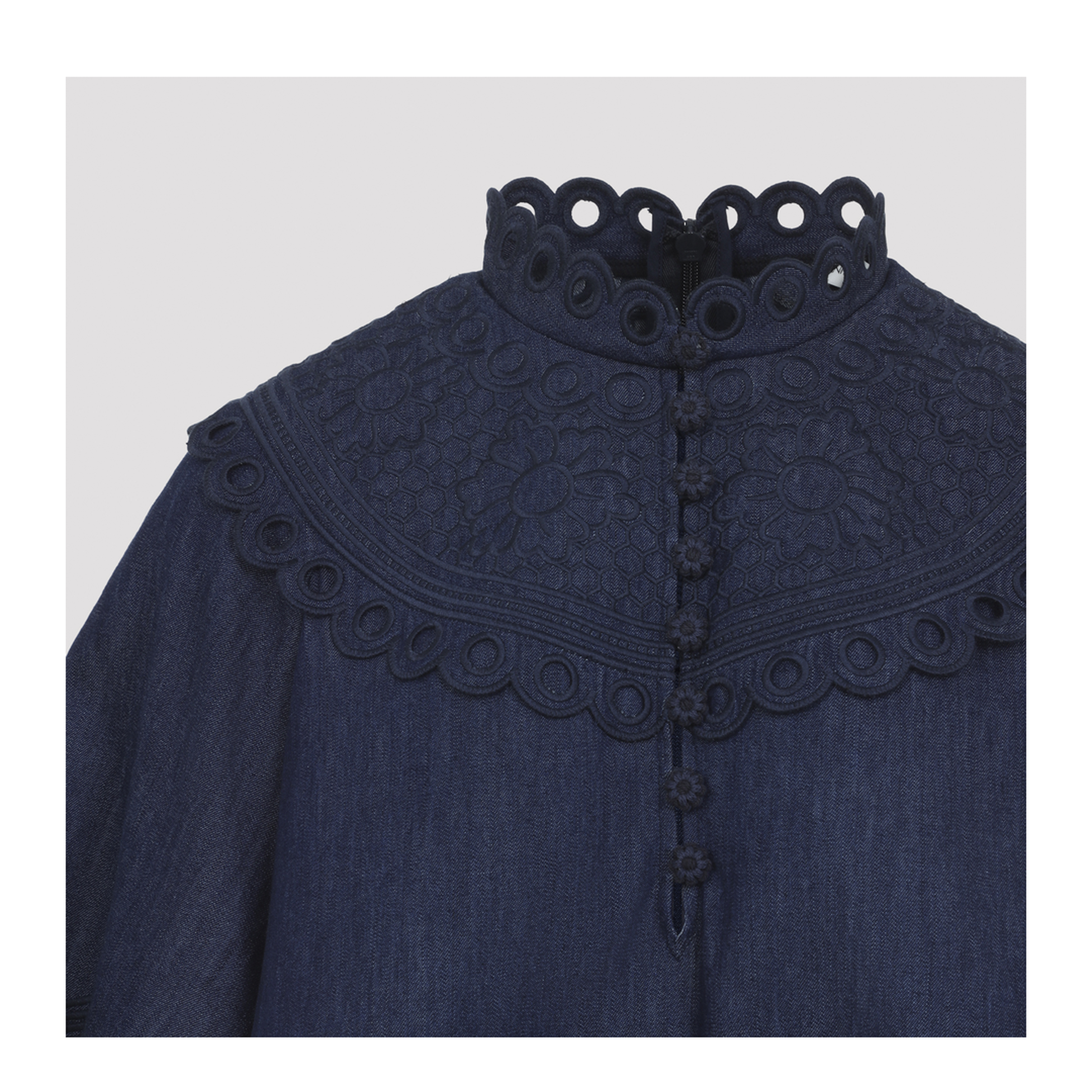 Mahon Broderie Denim Top - Image 5
