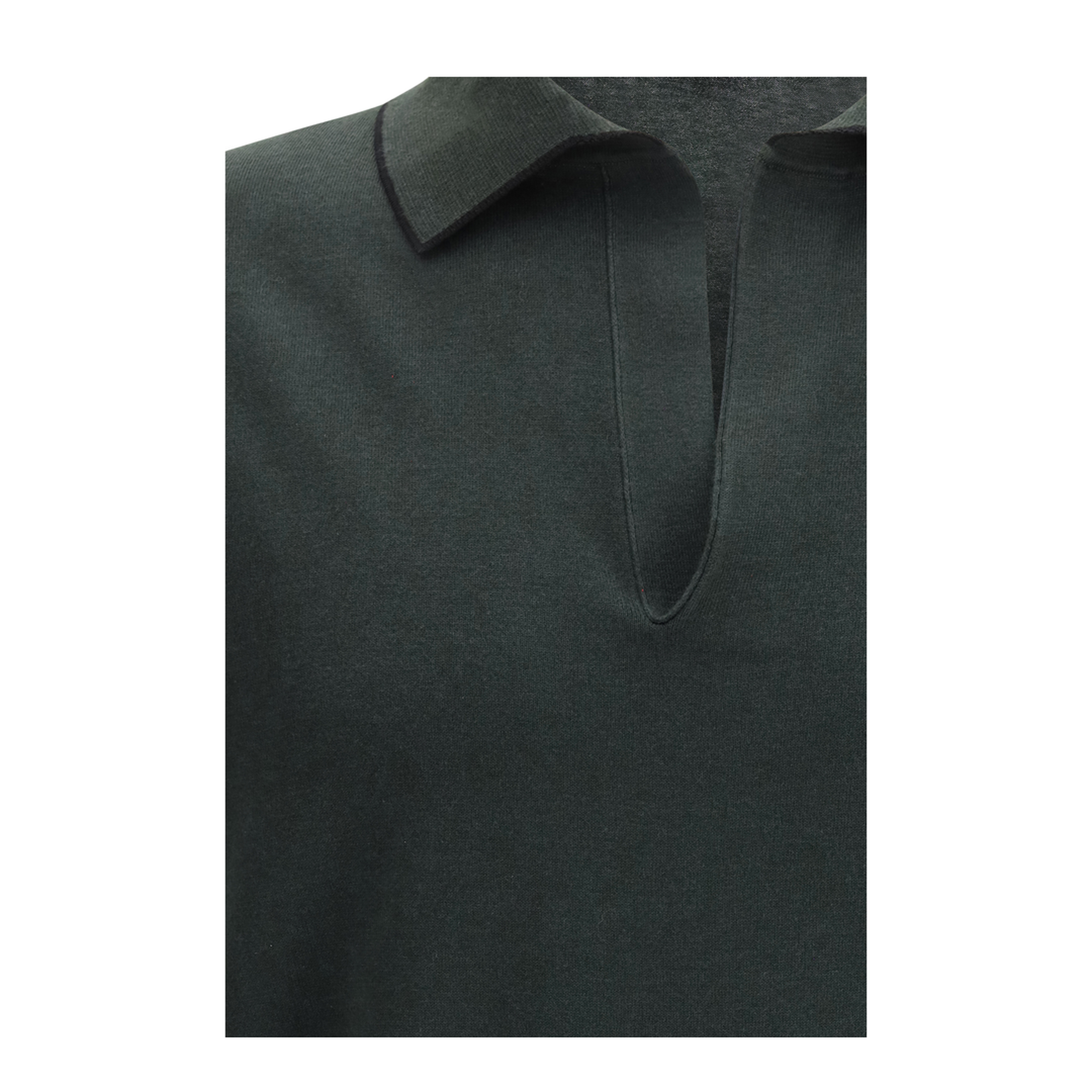 Cotton And Silk Blend Polo Shirt - Image 3