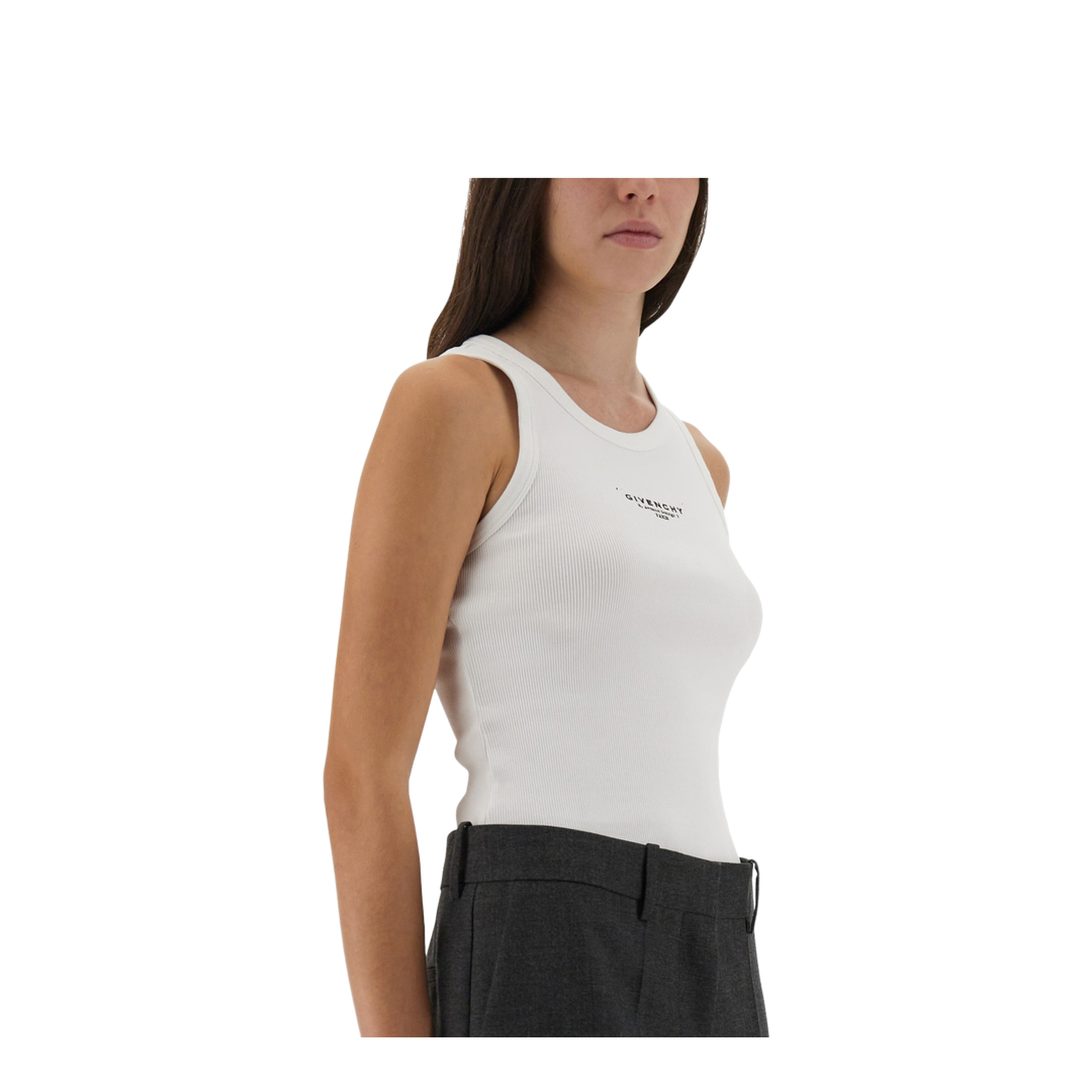 Slim Tank Top with Logo Print - Image 4