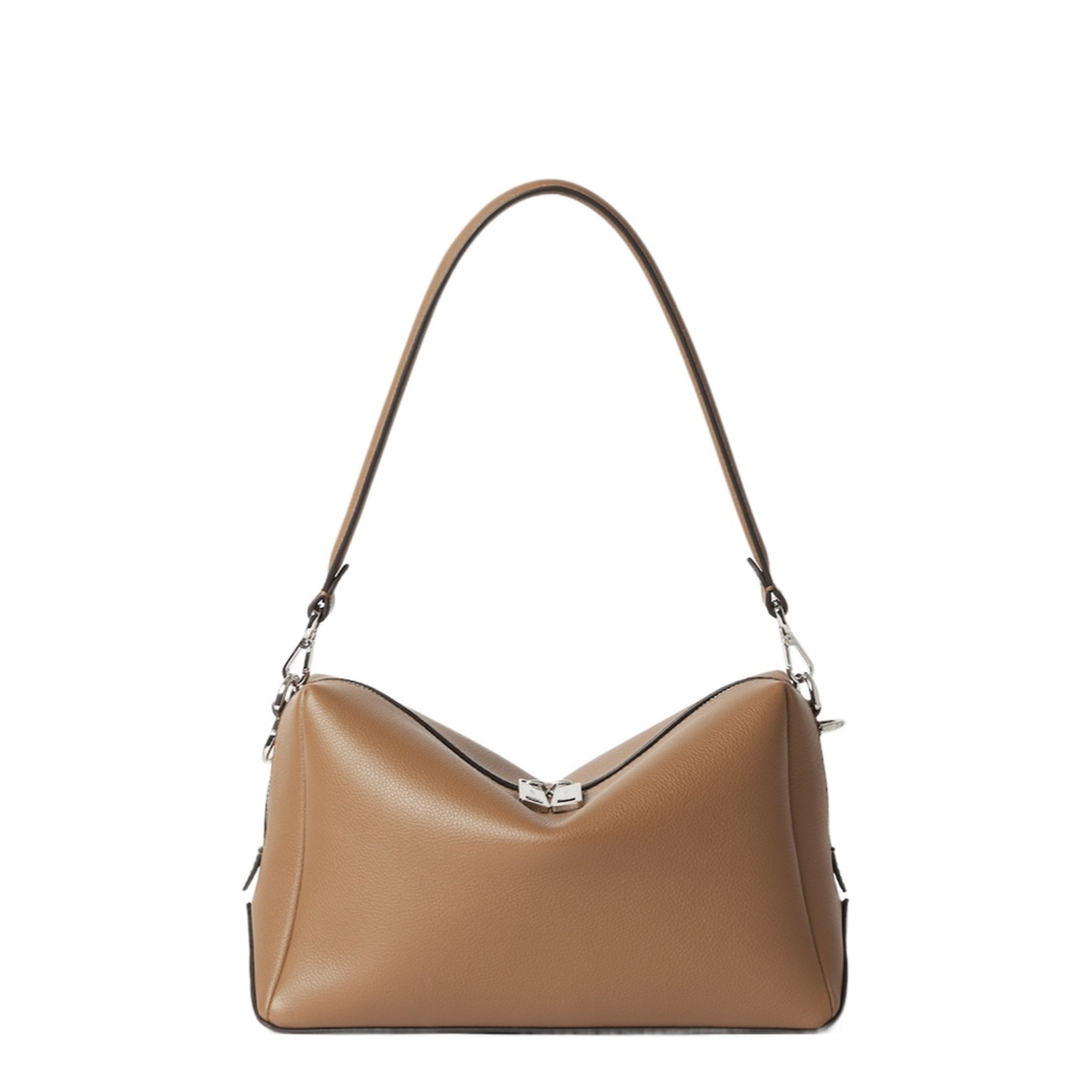 Handbag with Double Zipper and Adjustable Strap - Image 1