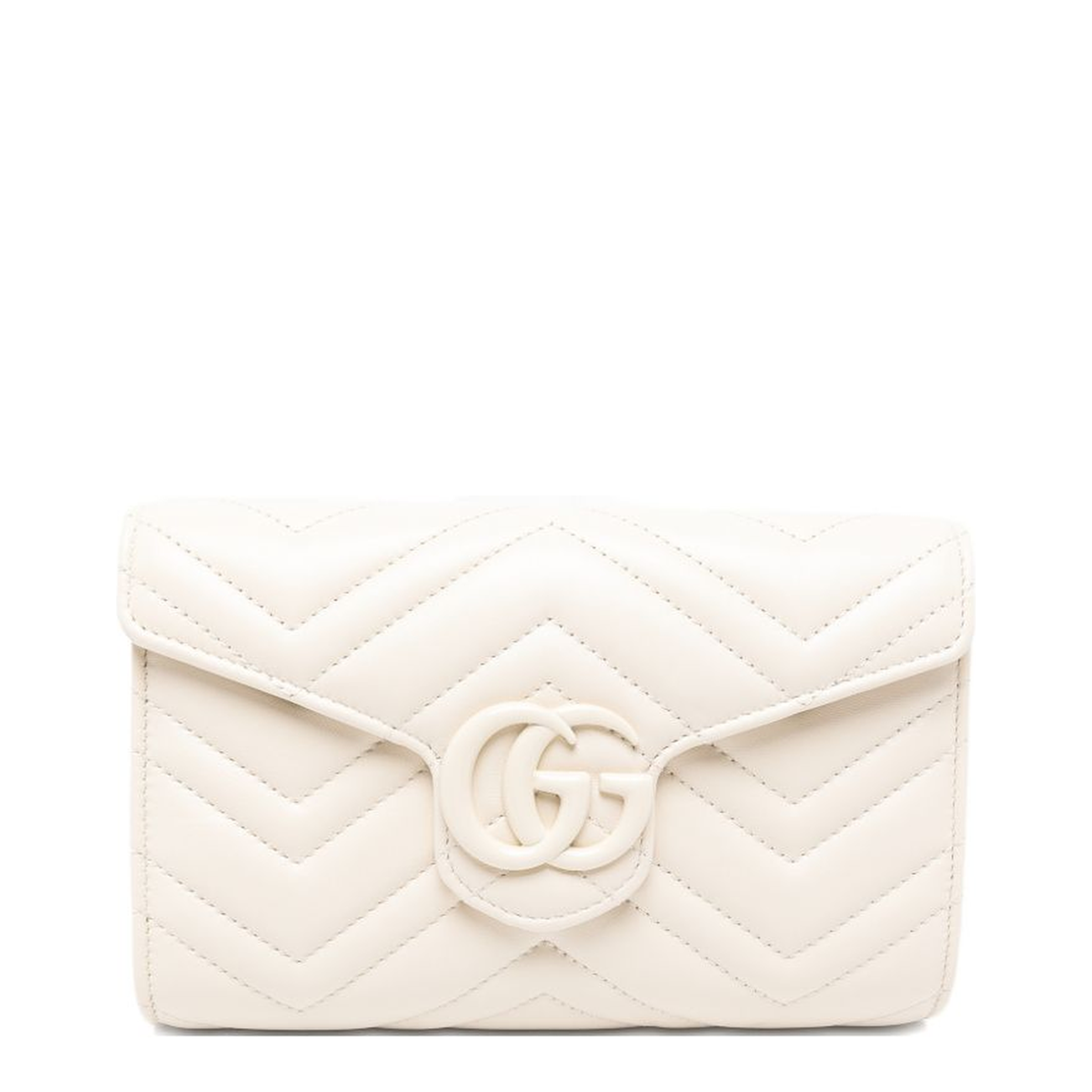 GG Marmont Calfskin Chain Wallet - Ivory (Cream) - Image 1