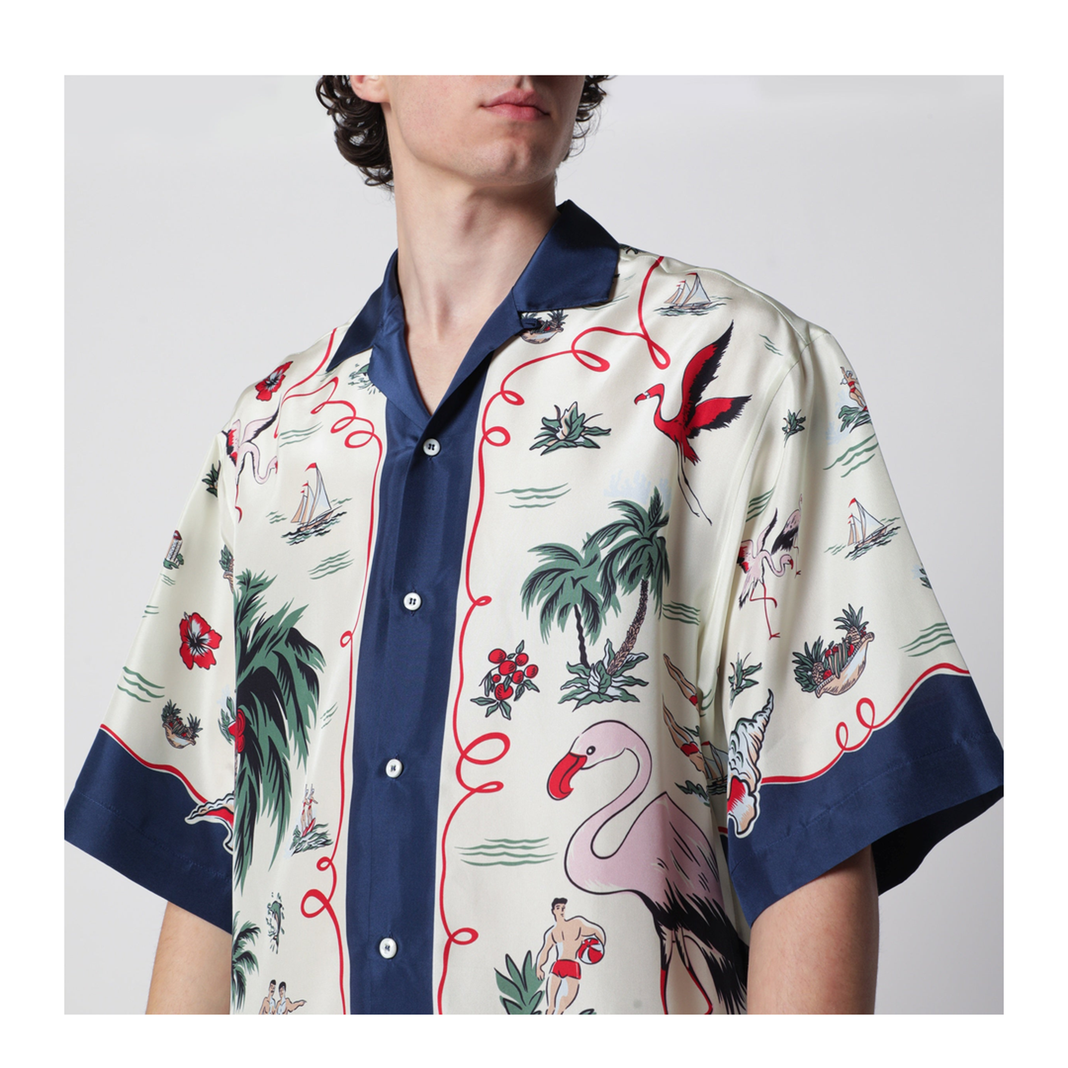 Aloha Souvenir Silk Bowling Shirt In Multicolor - Image 2