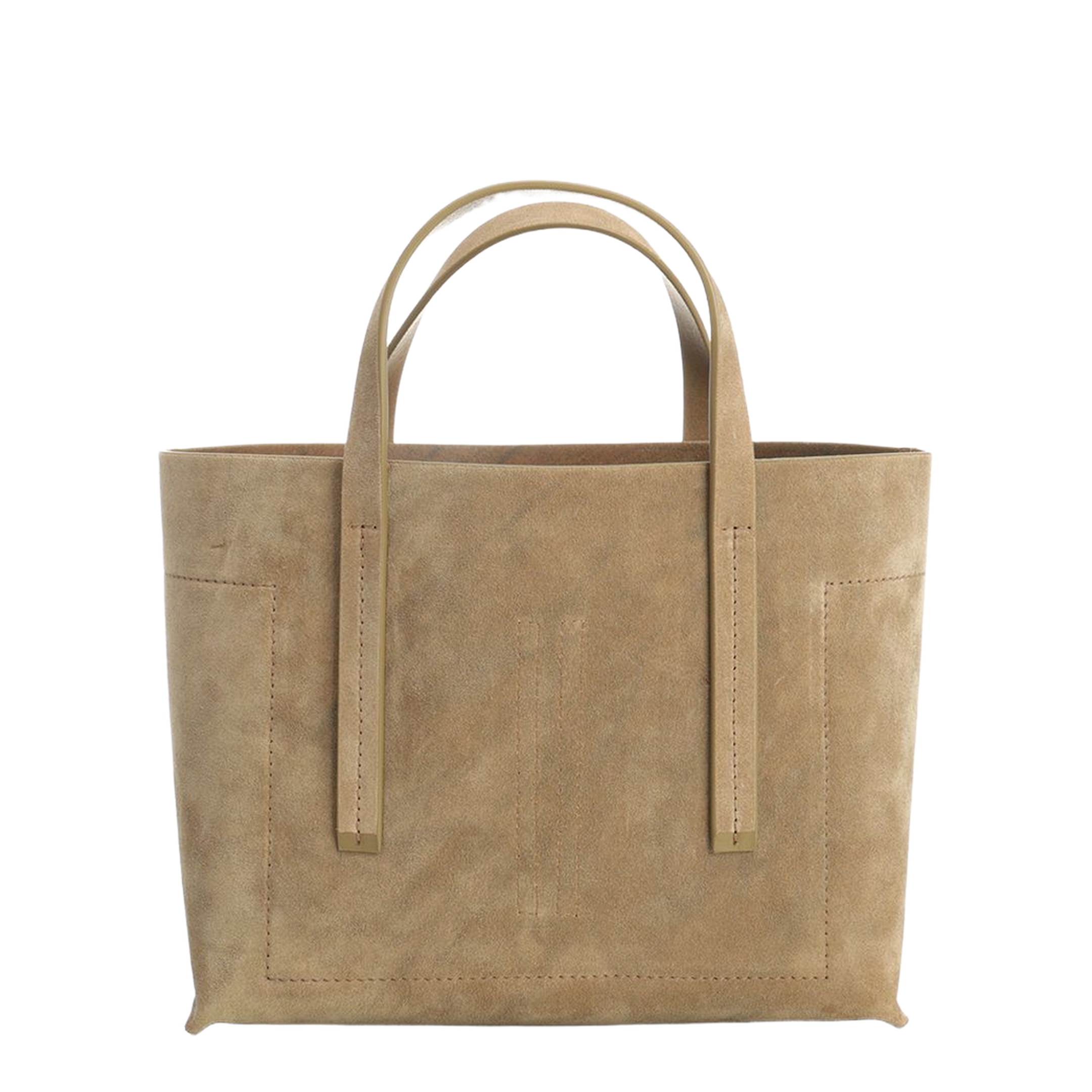Temple Mini Sumi Suede Leather Shopper Bag - Sumi Brown - Image 3