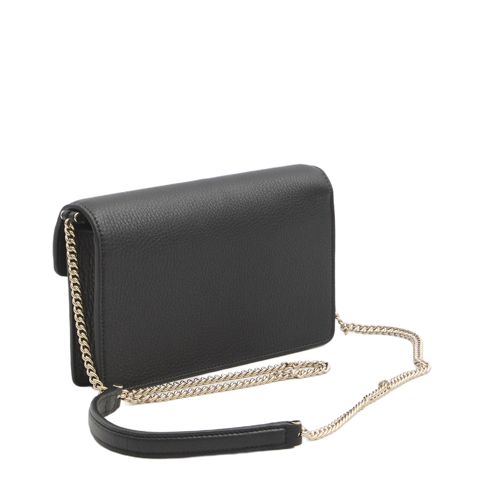 Wallet on chain in black leather - Image 2