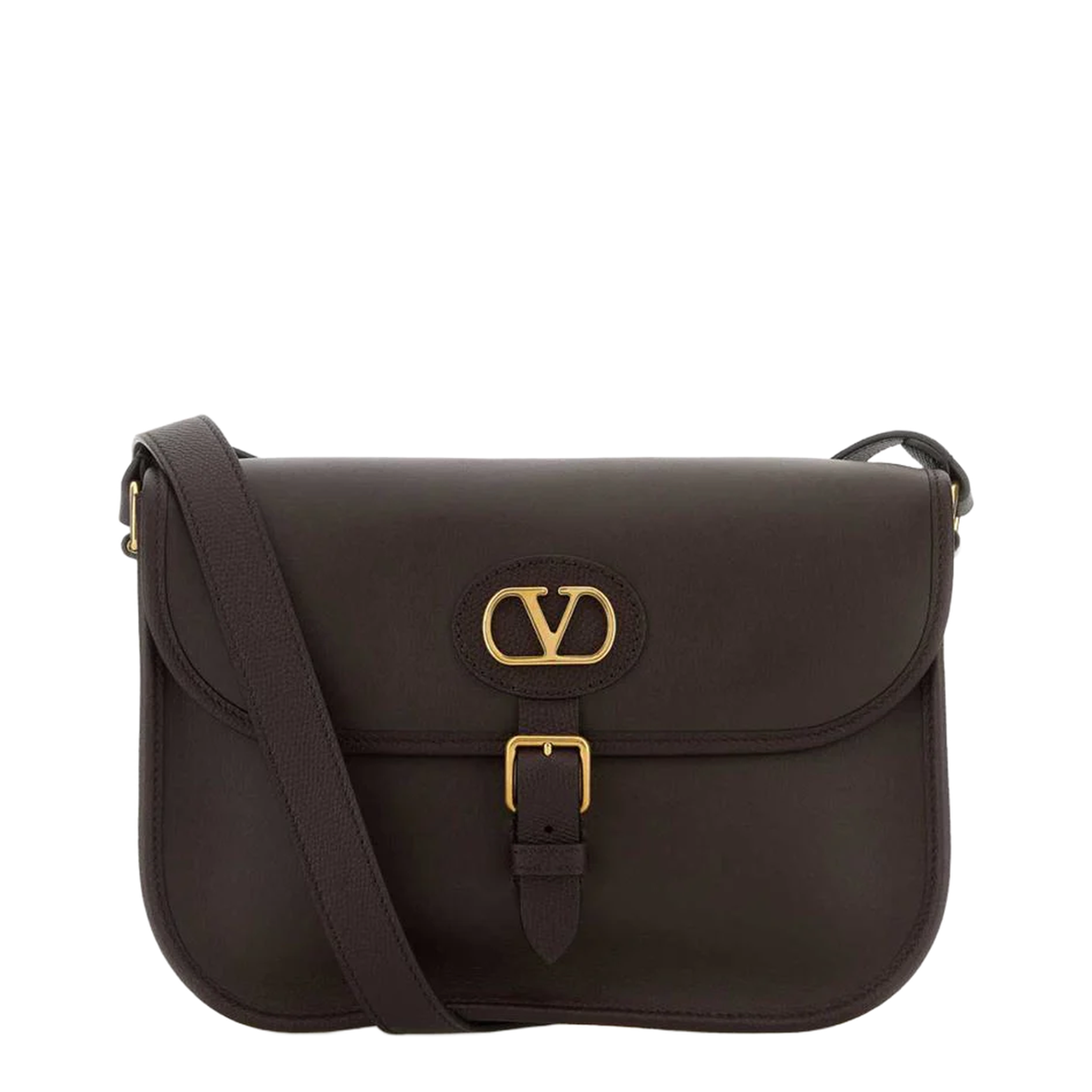 Antibes Small Calfskin Shoulder Bag - Oak Brown - Image 1