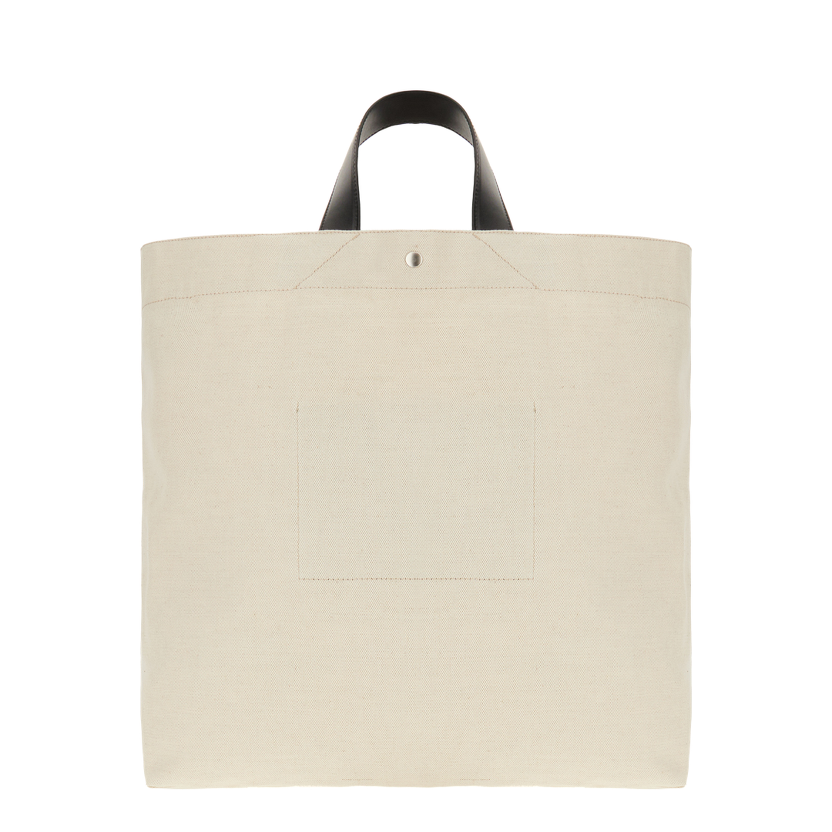 Sand Canvas Flat Shopping Bag - Image 3