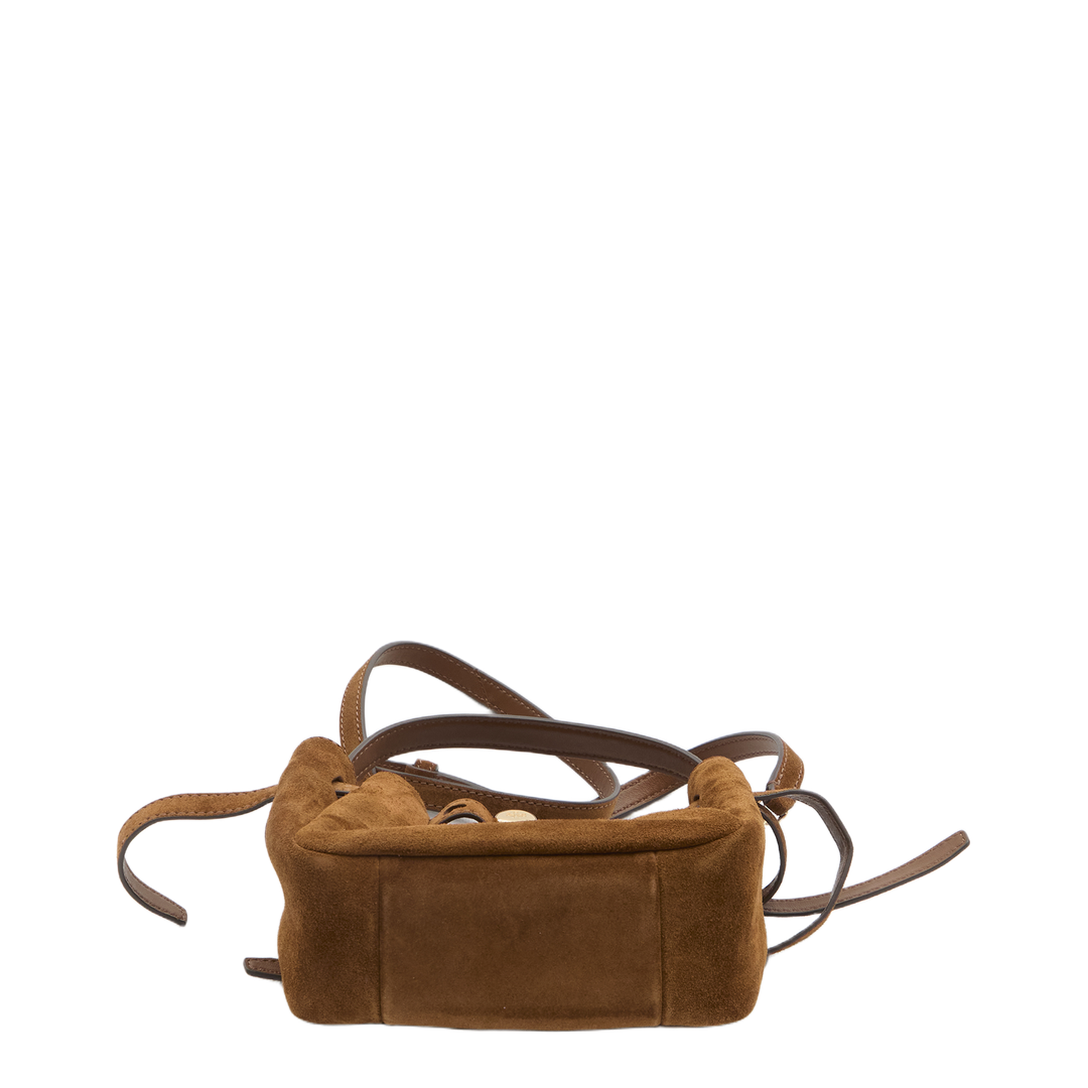 Romy Medium Suede Bucket Bag - Caramel - Image 3