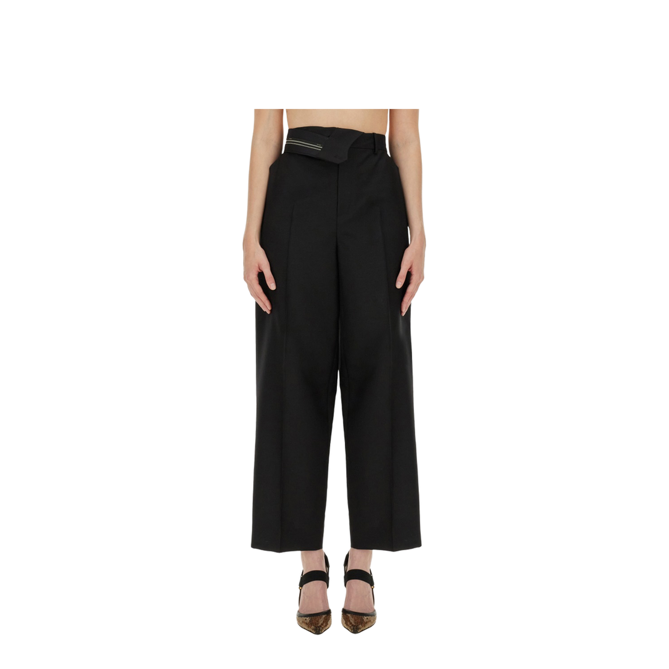 Pants with Asymmetrical Waist - Image 1