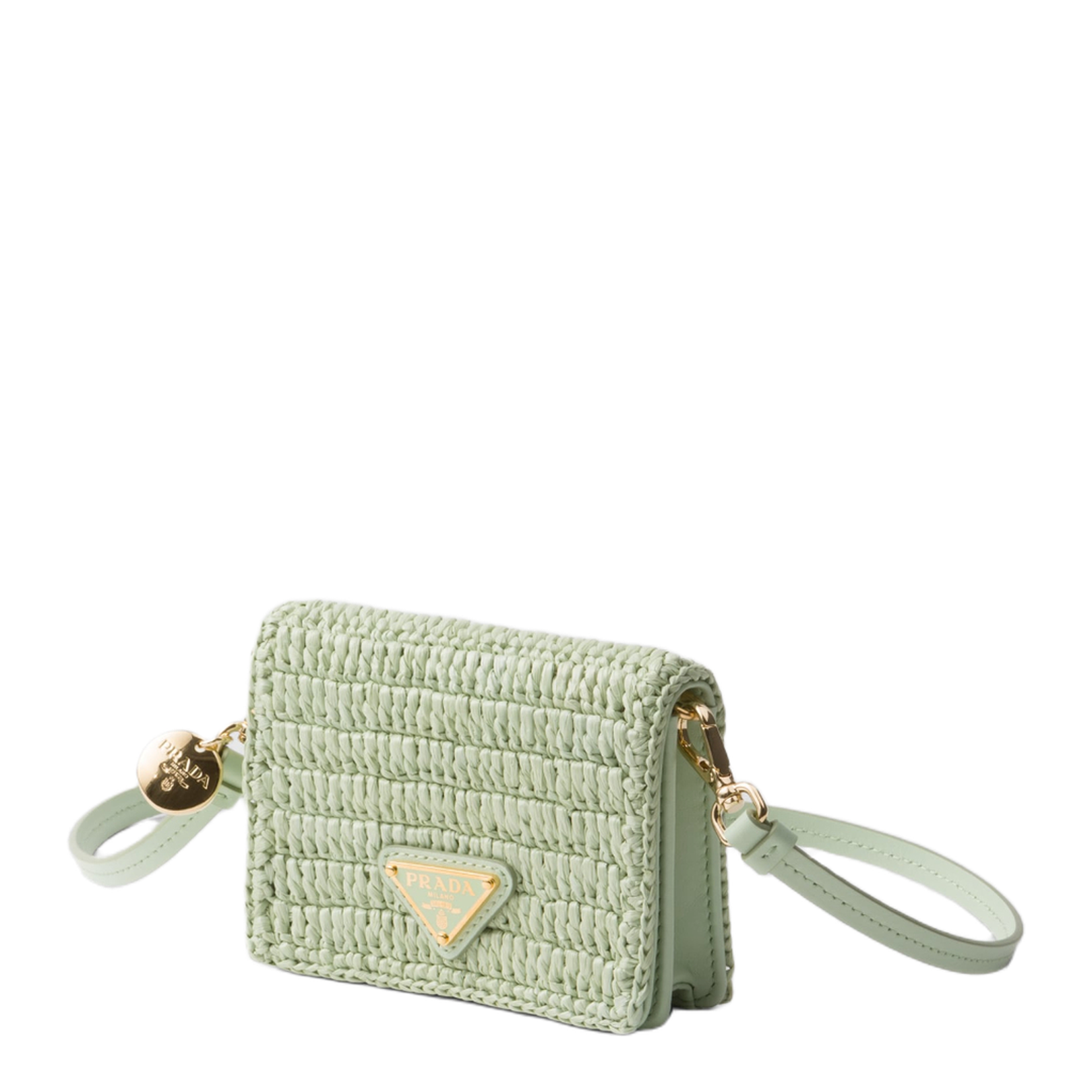 Pastel Green Raffia Card Holder - Image 2