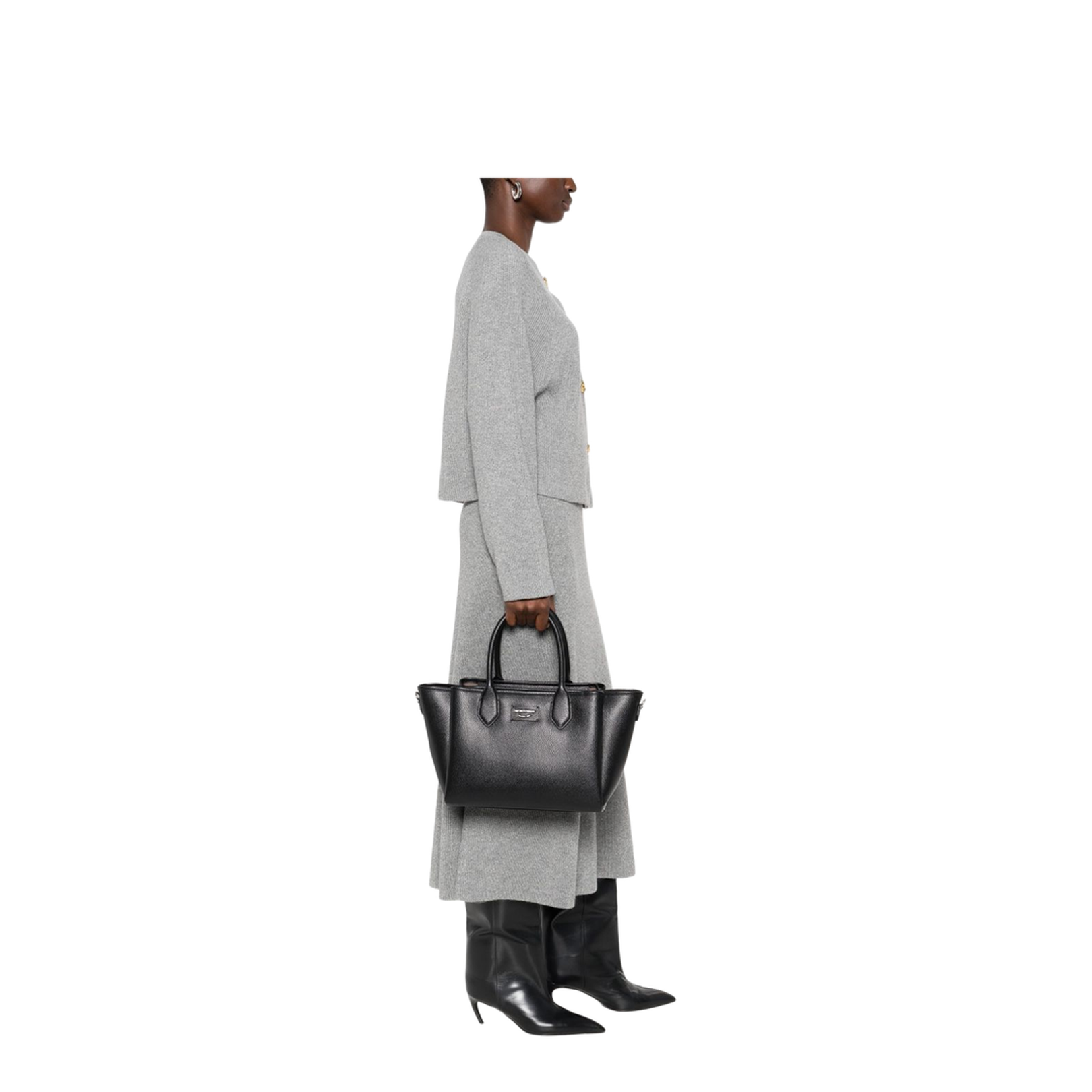 Medium Shopper Bag with Palmellato Finish - Image 5