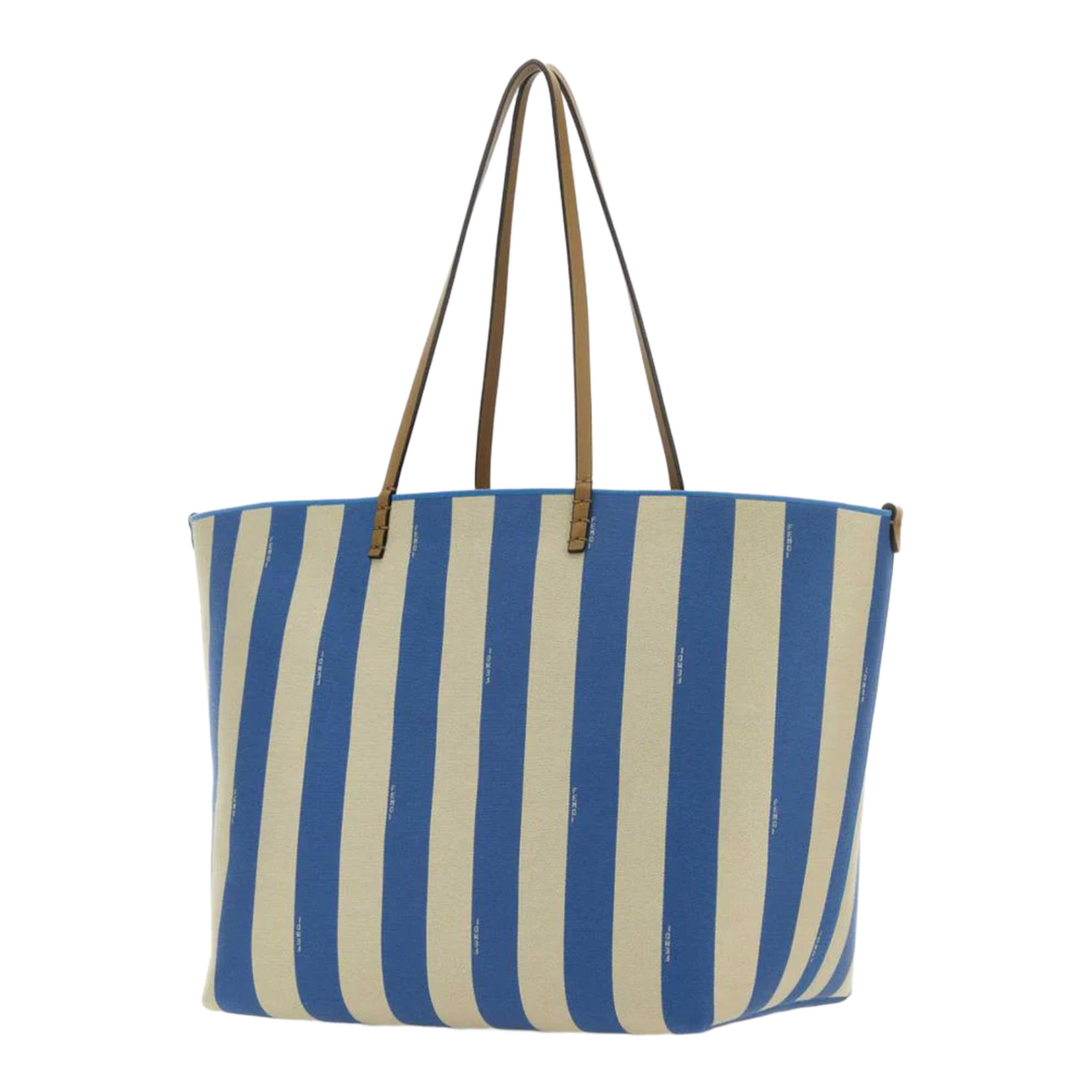 Large Roll
Reversible Shopper In Pequin Striped And Light Blue FF Fabric - Image 4
