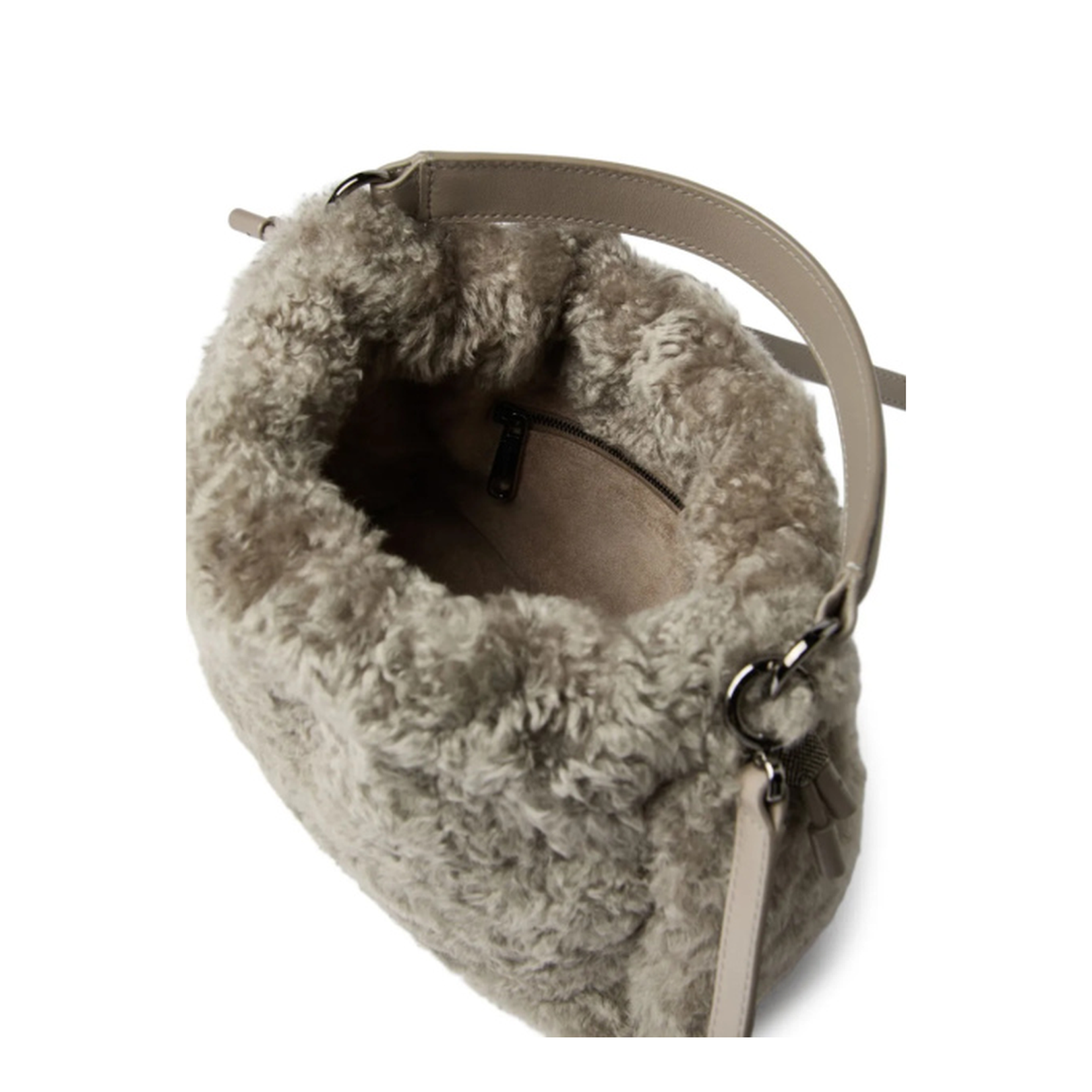 Shearling Mellow Small Bucket Bag - Image 2
