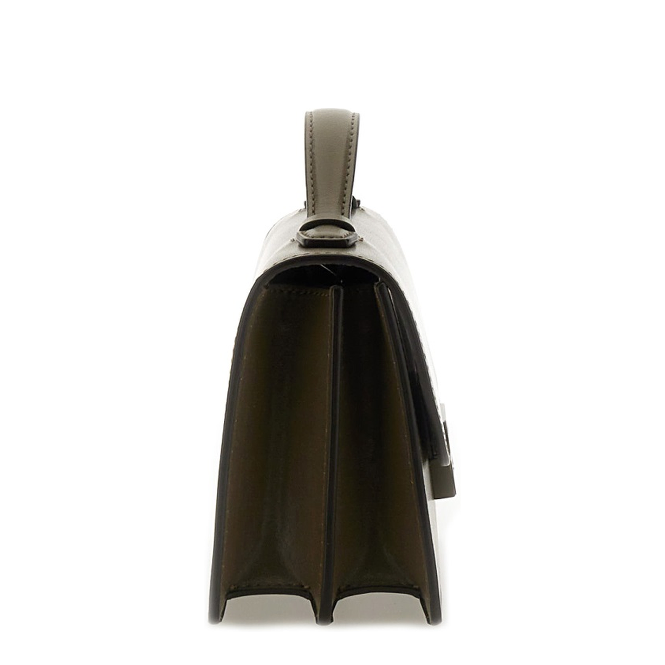 Tonal Mini Calf Leather Bag - Dark Khaki - Image 4