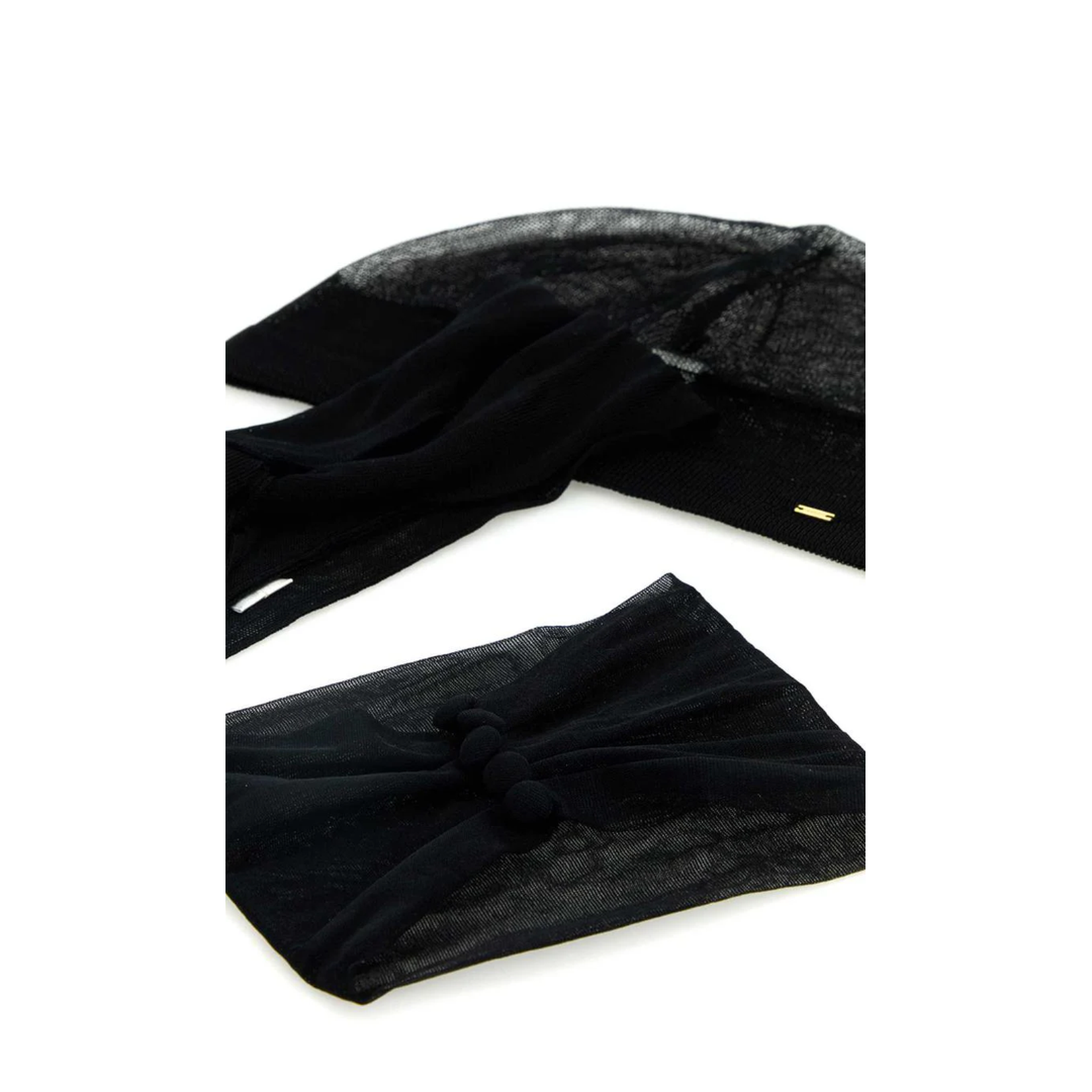 Transparent Knit Hat, Headband and Necklace Set - Image 2