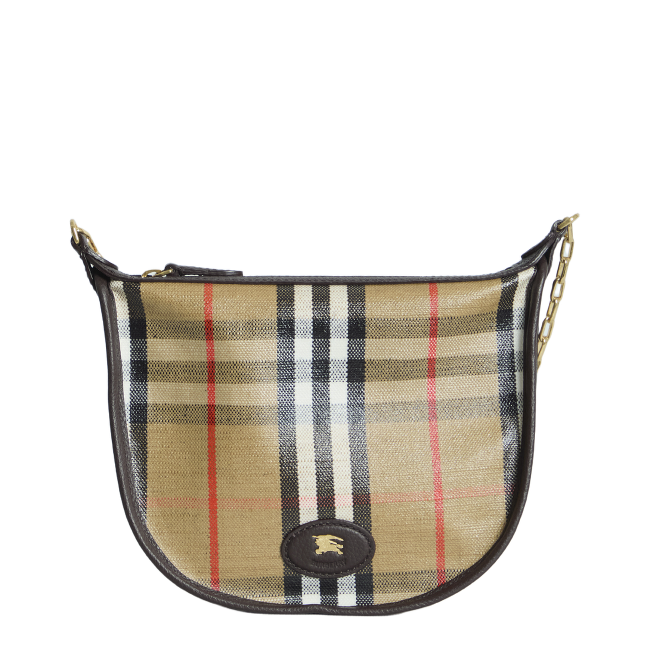 Highlands Mini Canvas Chain Shoulder Bag - Sand Beige - Image 1