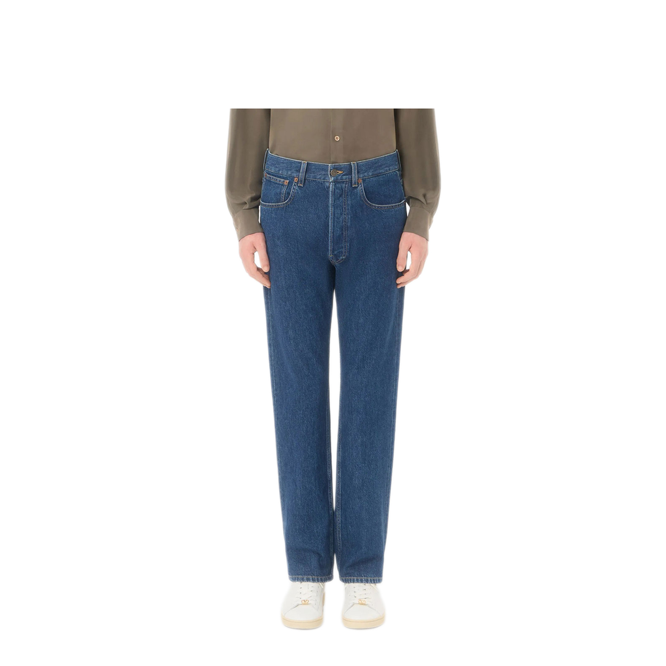 Denim Trousers With Vgold - Image 2