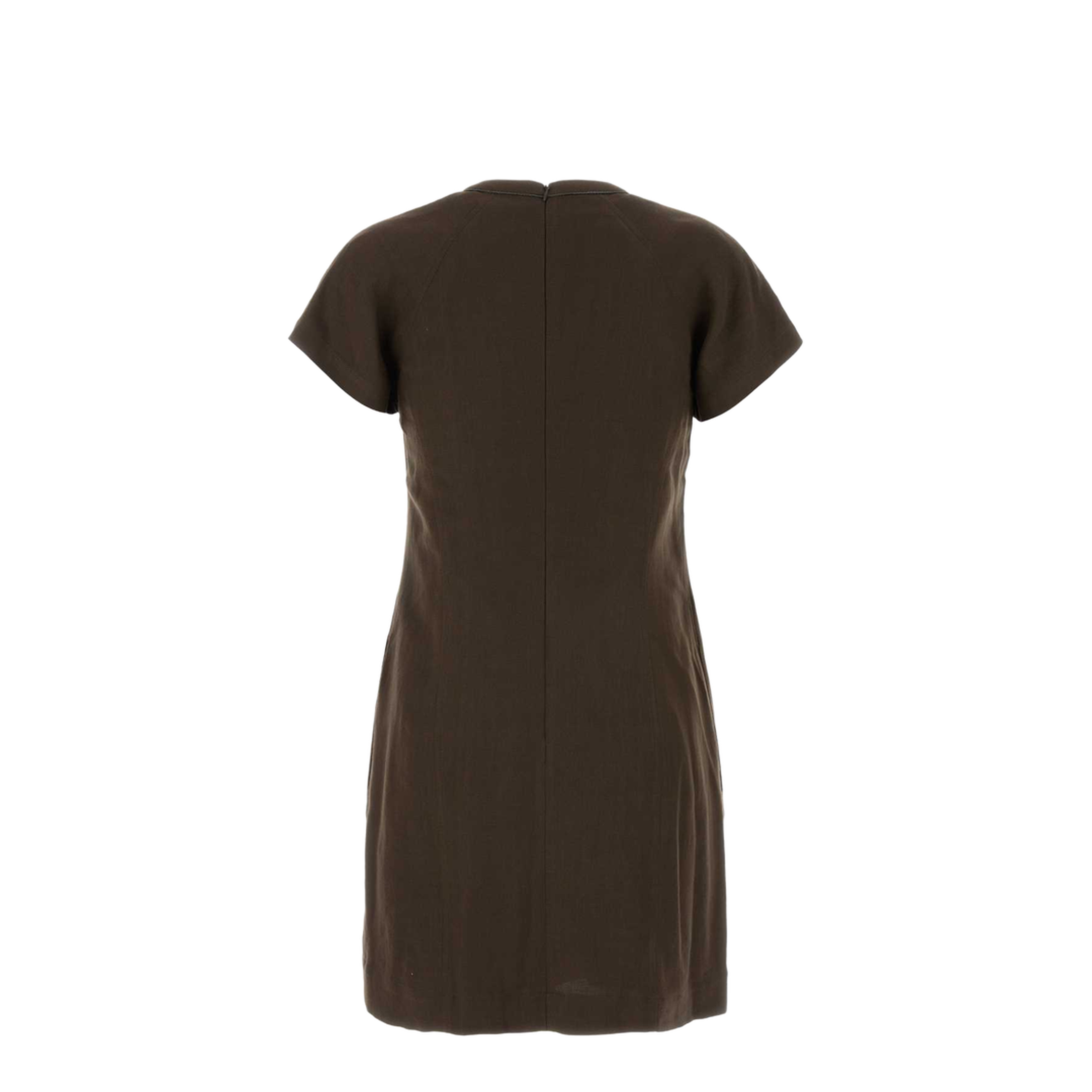 Brown Viscose Blend Dress - Image 2