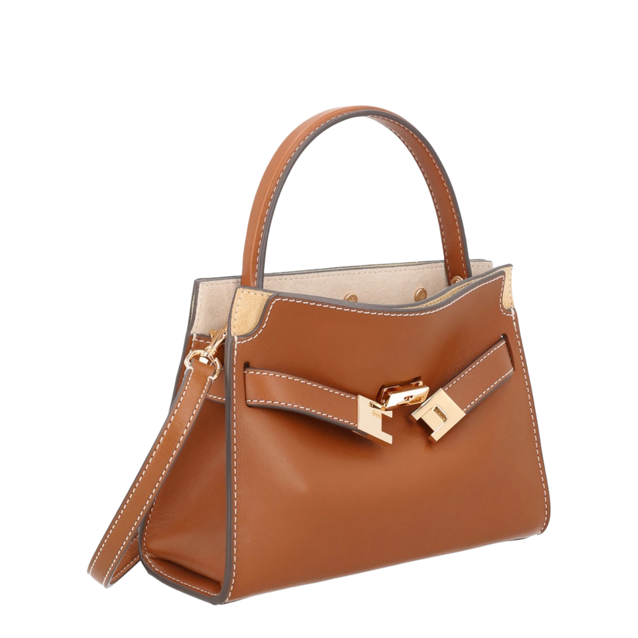 Lee Radziwill Petite Napa Leather Double Bag - Aged Tan - Image 2