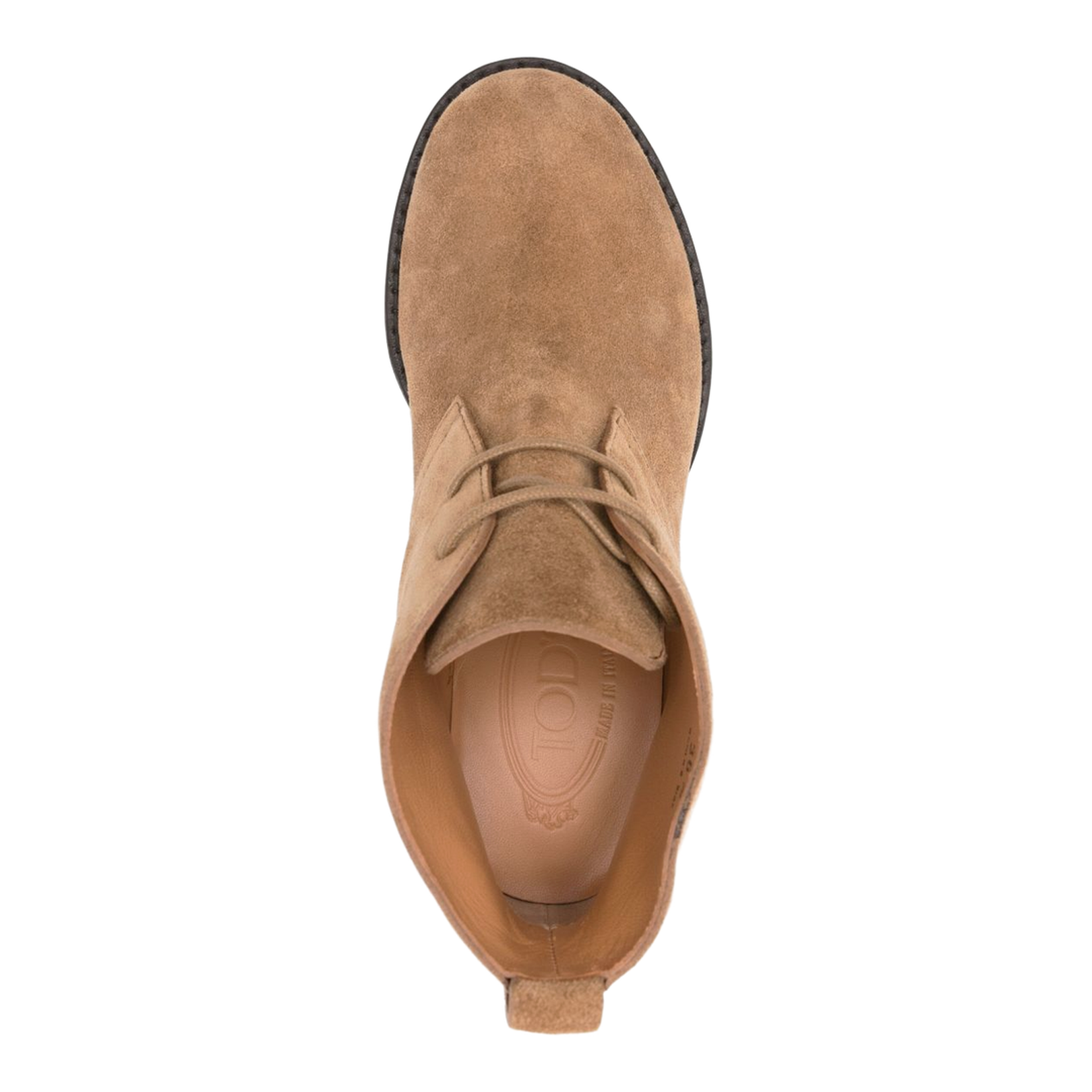 Brown Suede Upper Lace-Up Shoes - Image 2