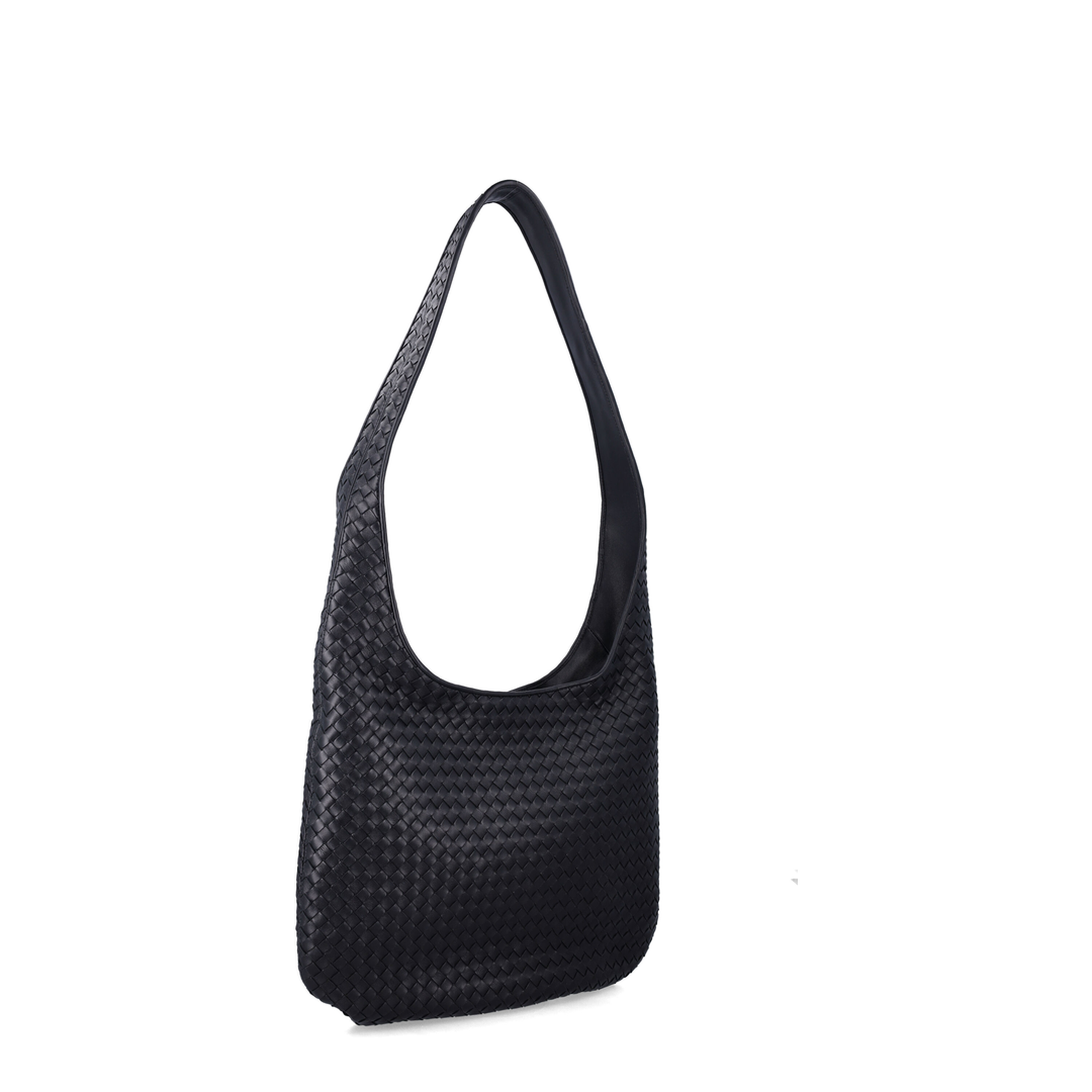 Veneto Large Lambskin Crossbody Bag - Black - Image 2