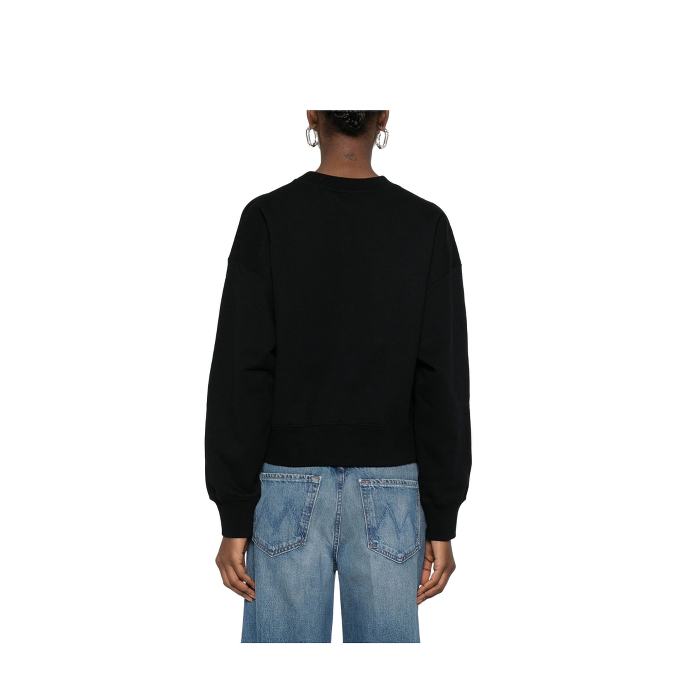 Long Sleeve Crew-Neck Boxy Sweater - Image 4