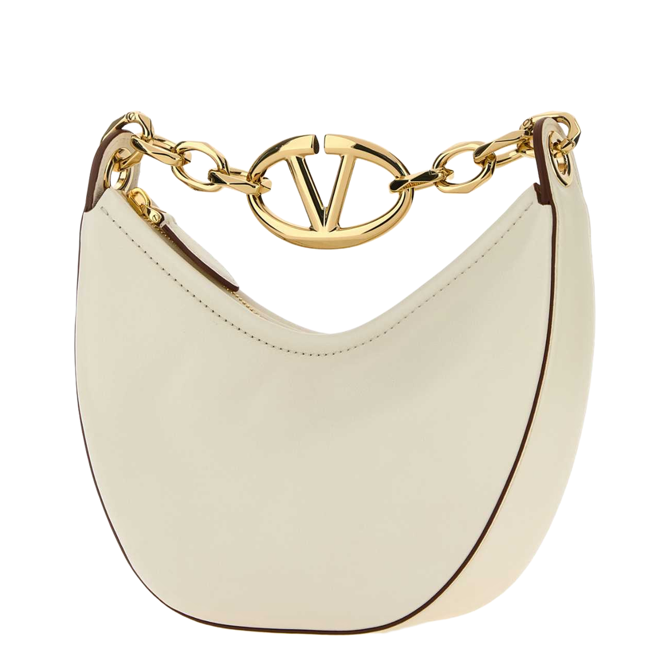 VLogo Moon Mini Calfskin Hobo - Ivory - Image 2