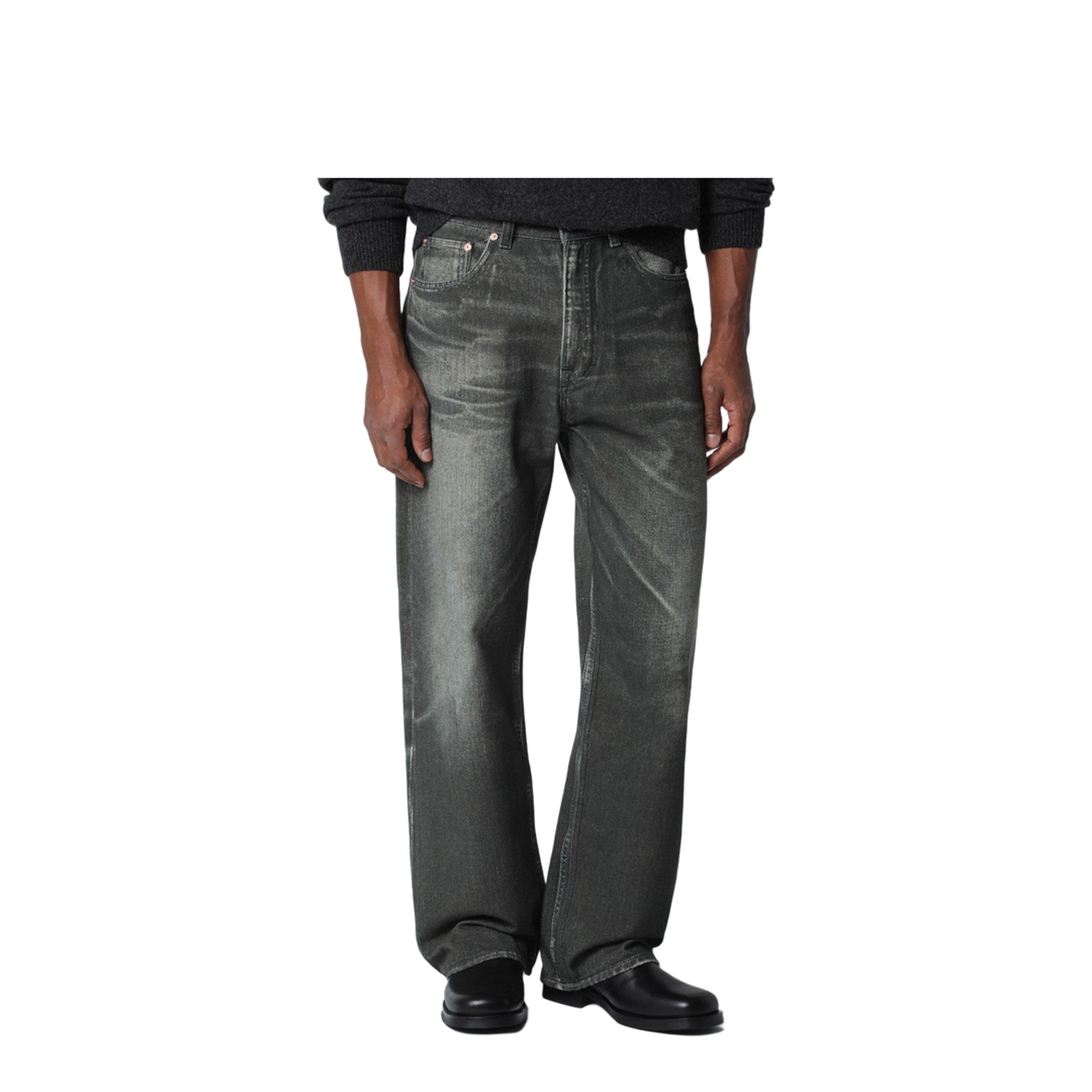 Black Jeans with Aurora Print - Image 1