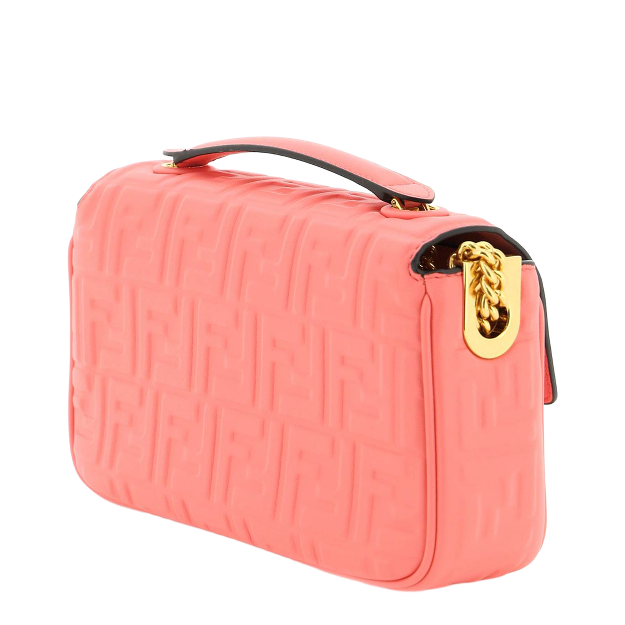 Baguette Chain Midi
Pink Nappa Leather Bag With FF Motif - Image 3
