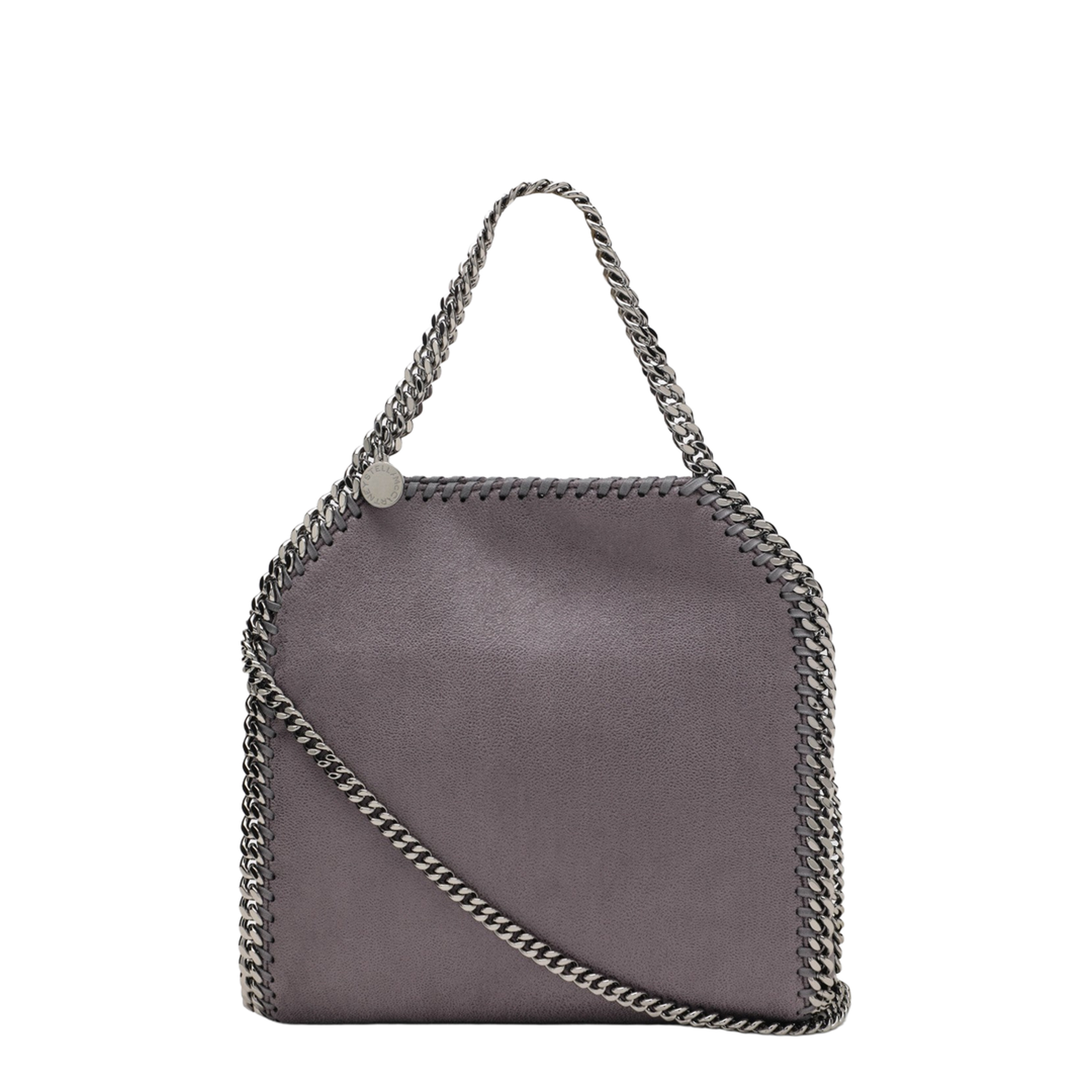 Falabella Mini Matte Vegan Shaggy Deer Tote Bag - Medium Steel Grey - Image 1
