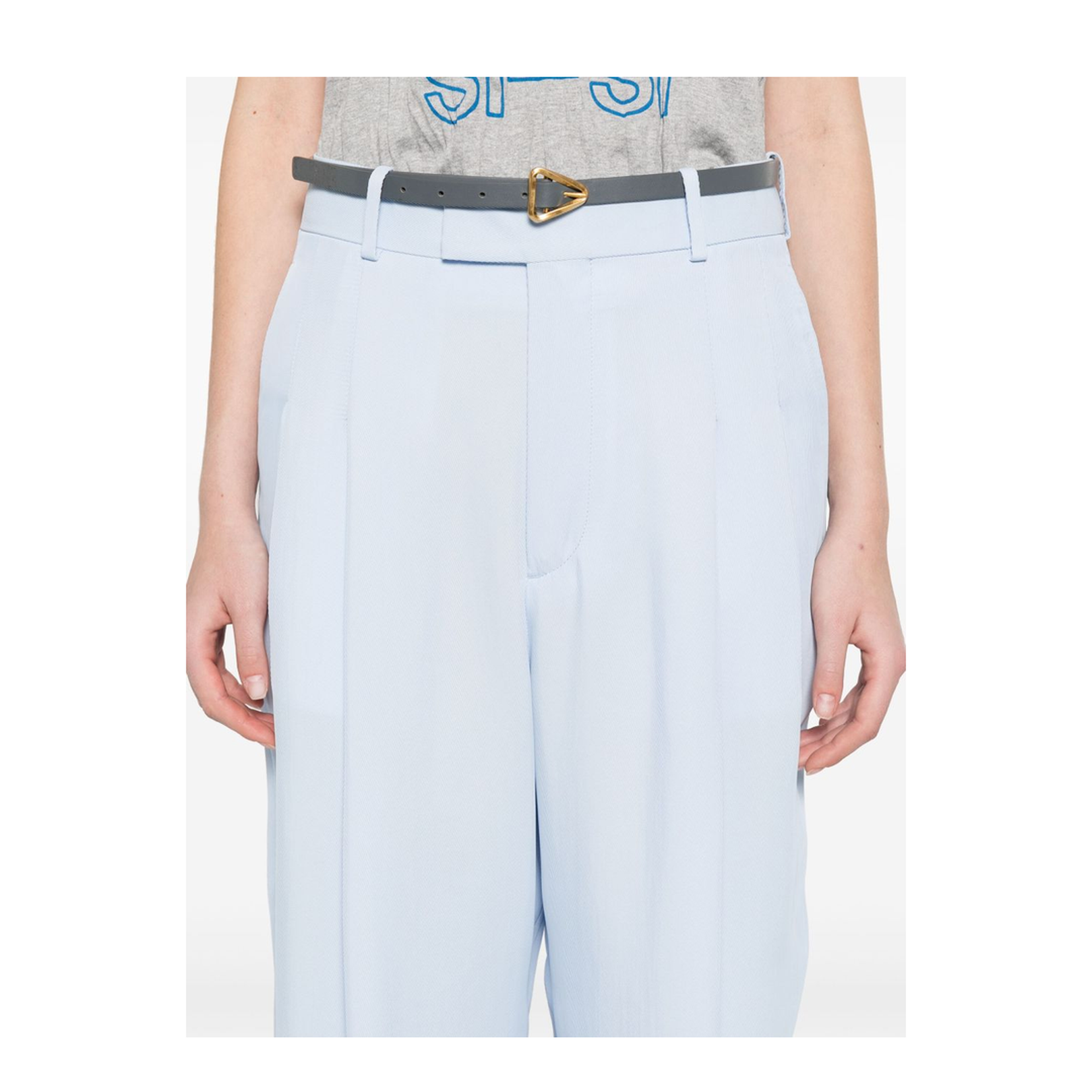 Viscose And Silk Twill Straight Trousers - Image 4