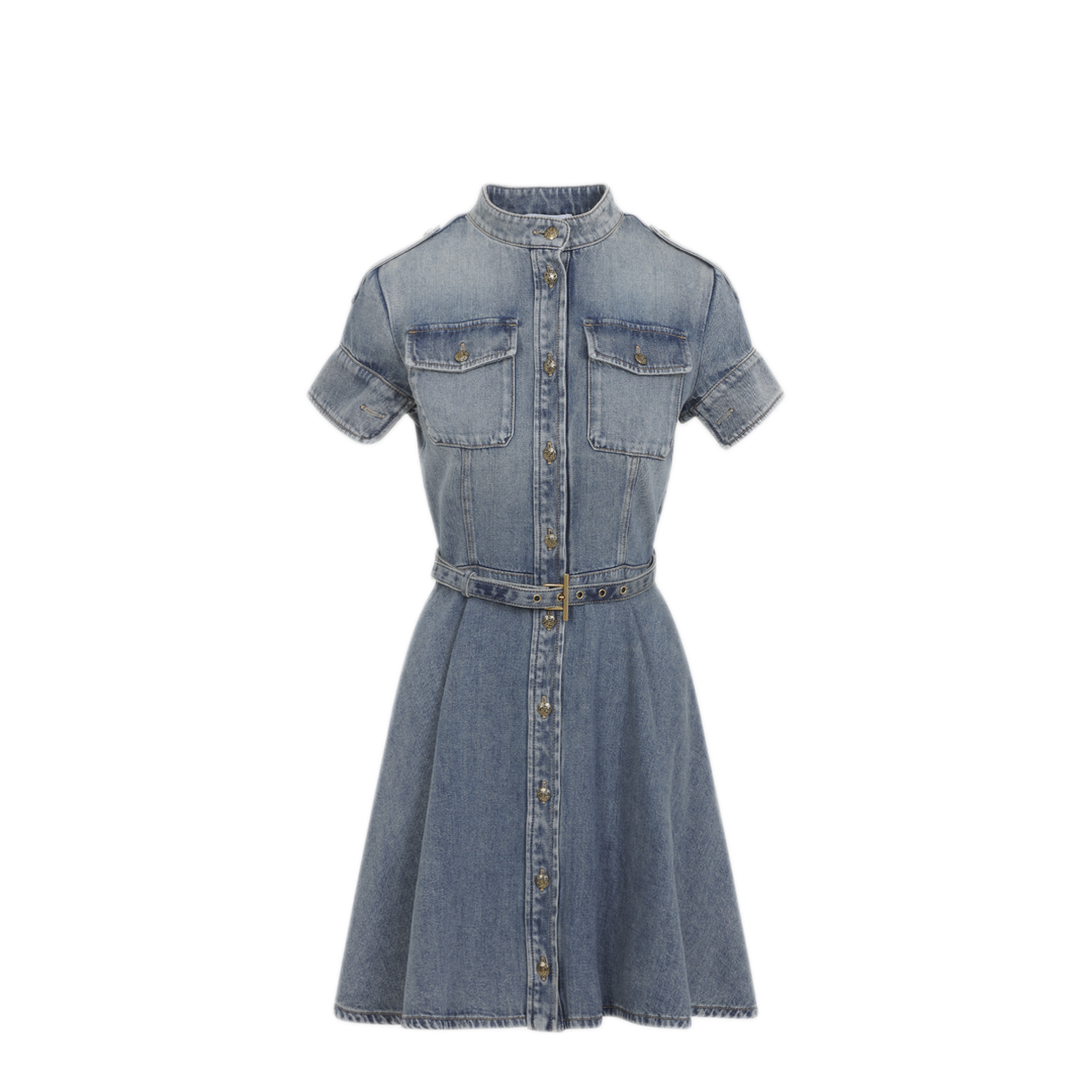 Denim Mini Dress - Image 3