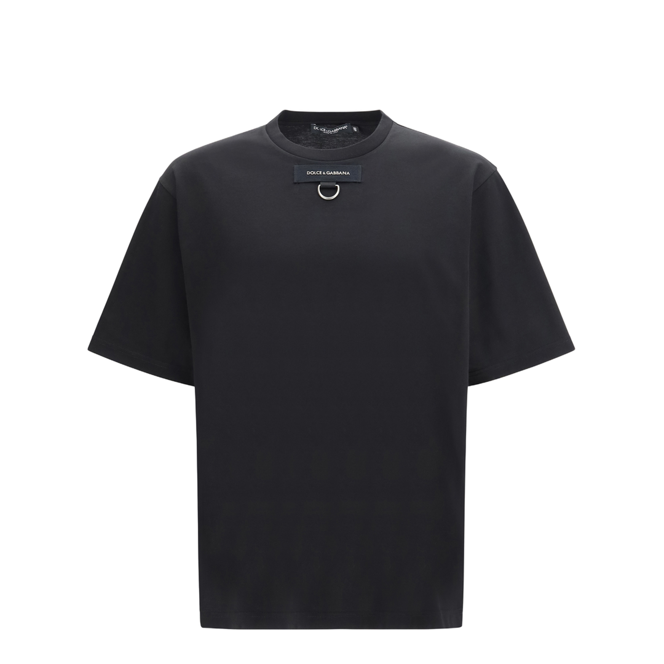 Round Neck Short Sleeve T-Shirt with D-Ring Detail - Image 1
