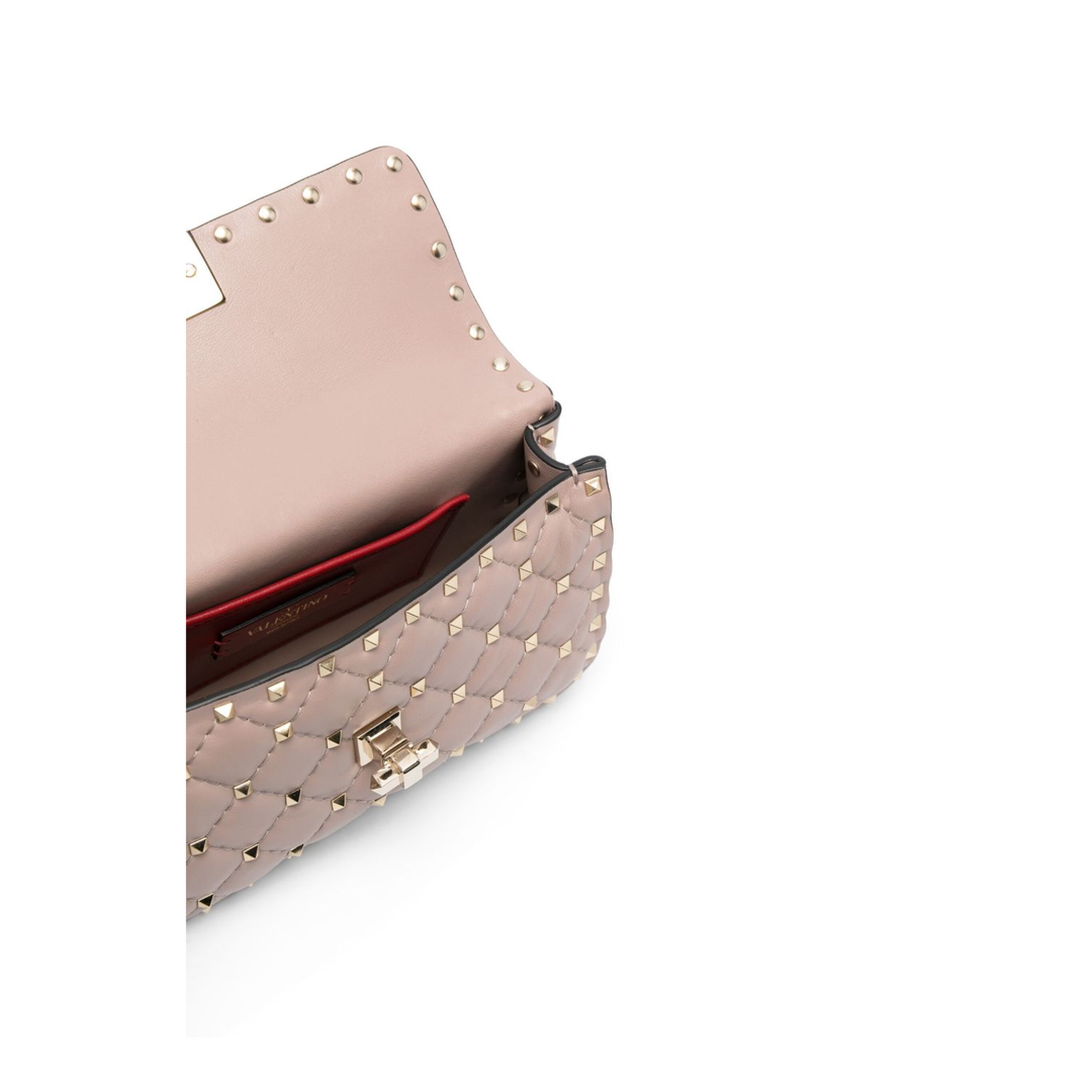 Rockstud Spike Small Nappa Chain Bag - Poudre - Image 2