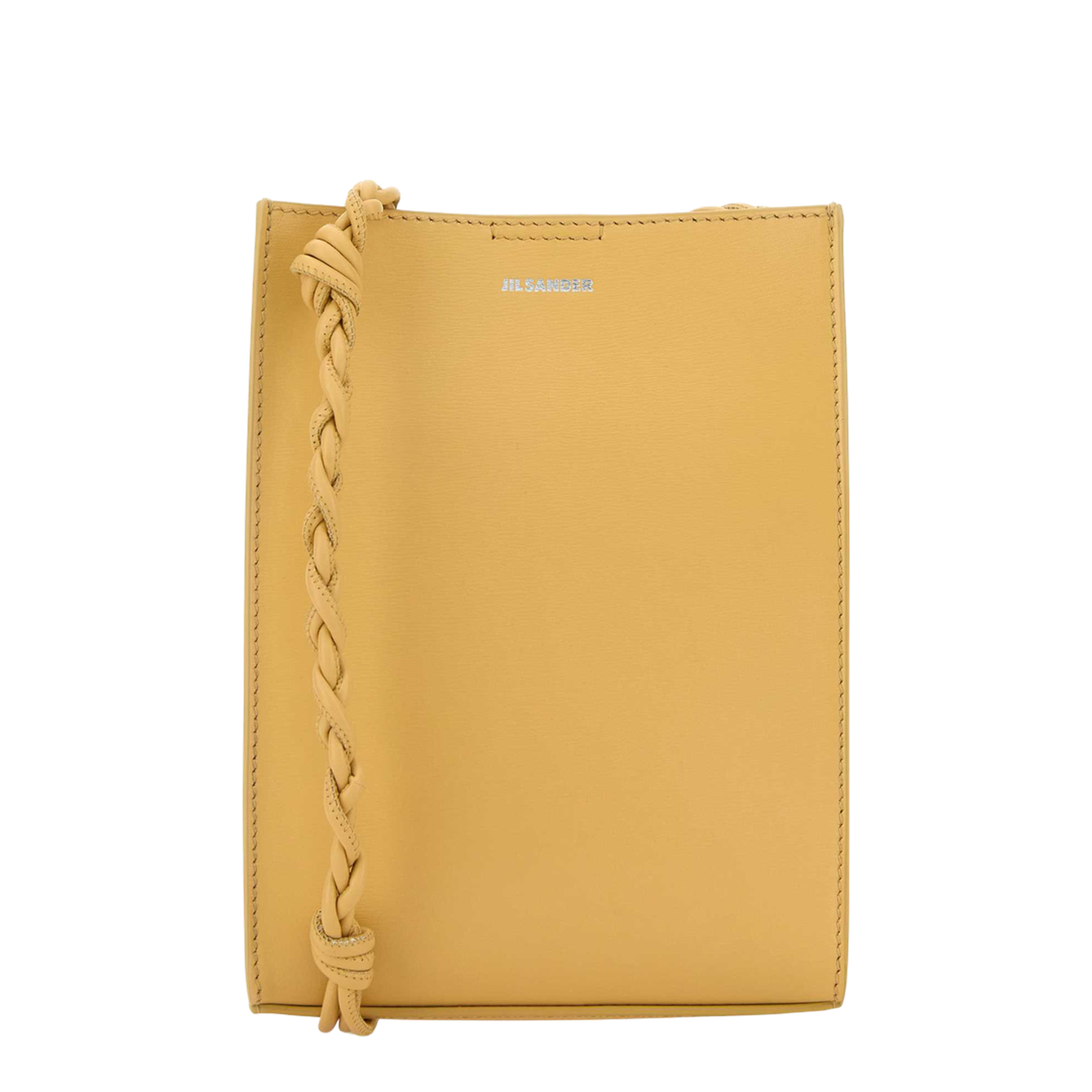 Tangle Small Calf Leather Shoulder Bag - Yellow - Image 1