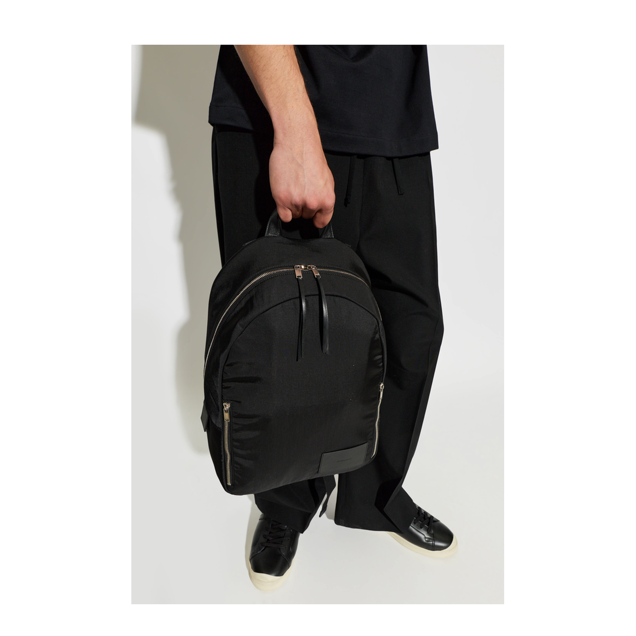 Urban Medium Coated Nylon Backpack - Black - Image 2