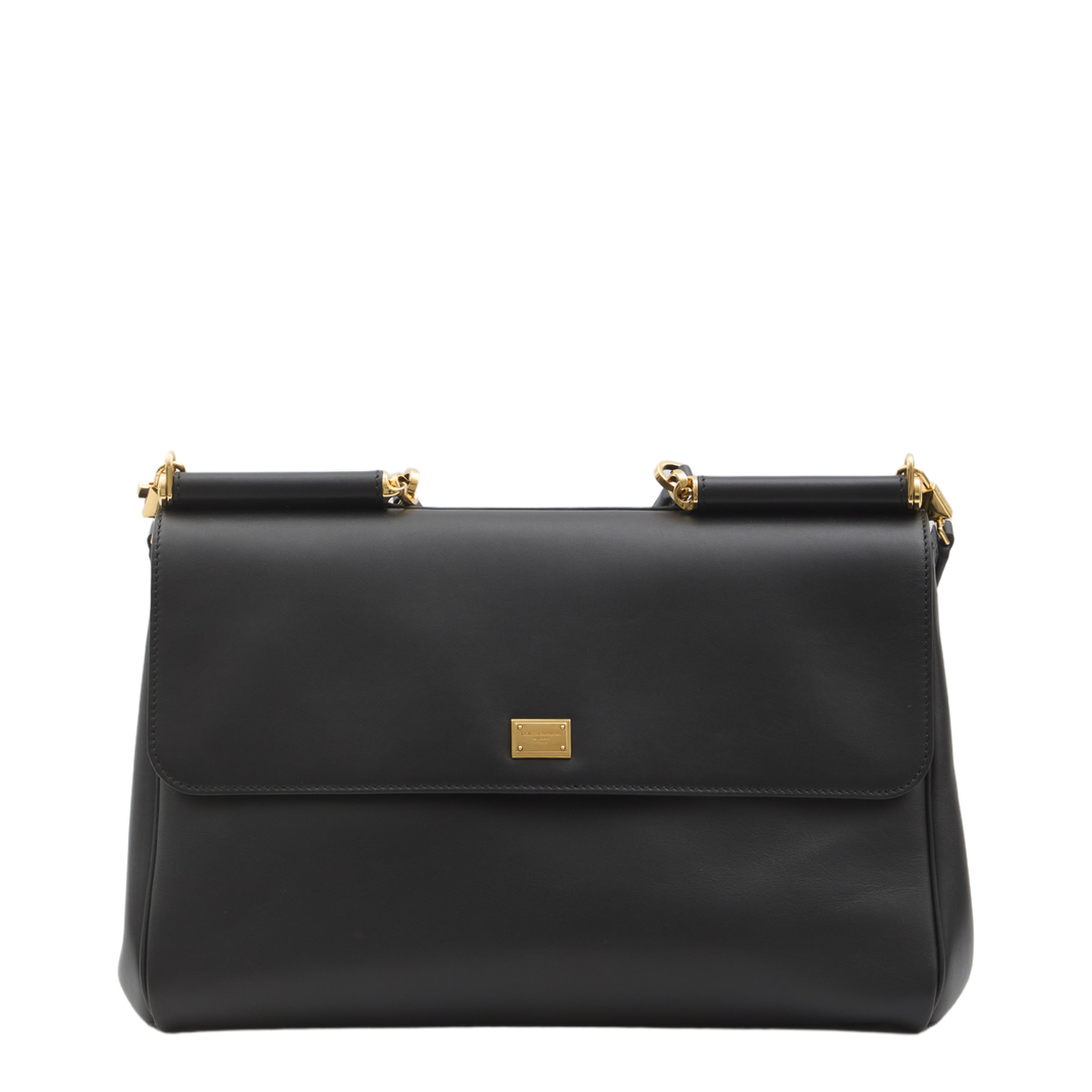 My Sicily Maxi Calfskin Handbag - Black - Image 1