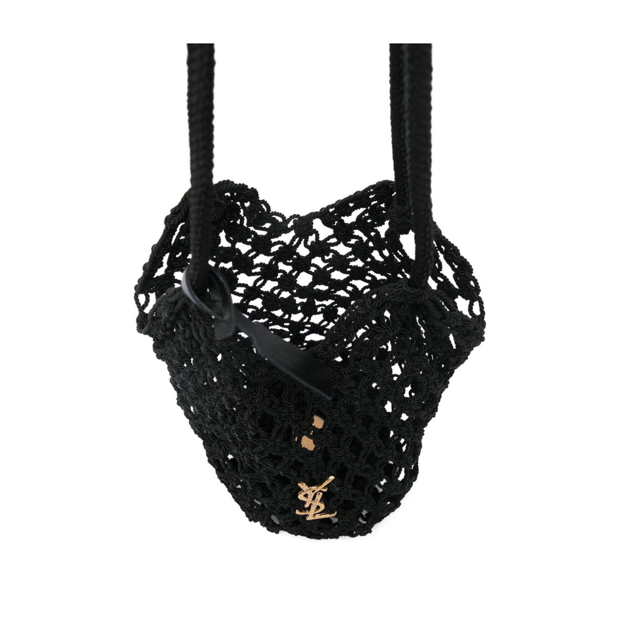 Cassandre Large Crochet Tote Bag - Black - Image 5