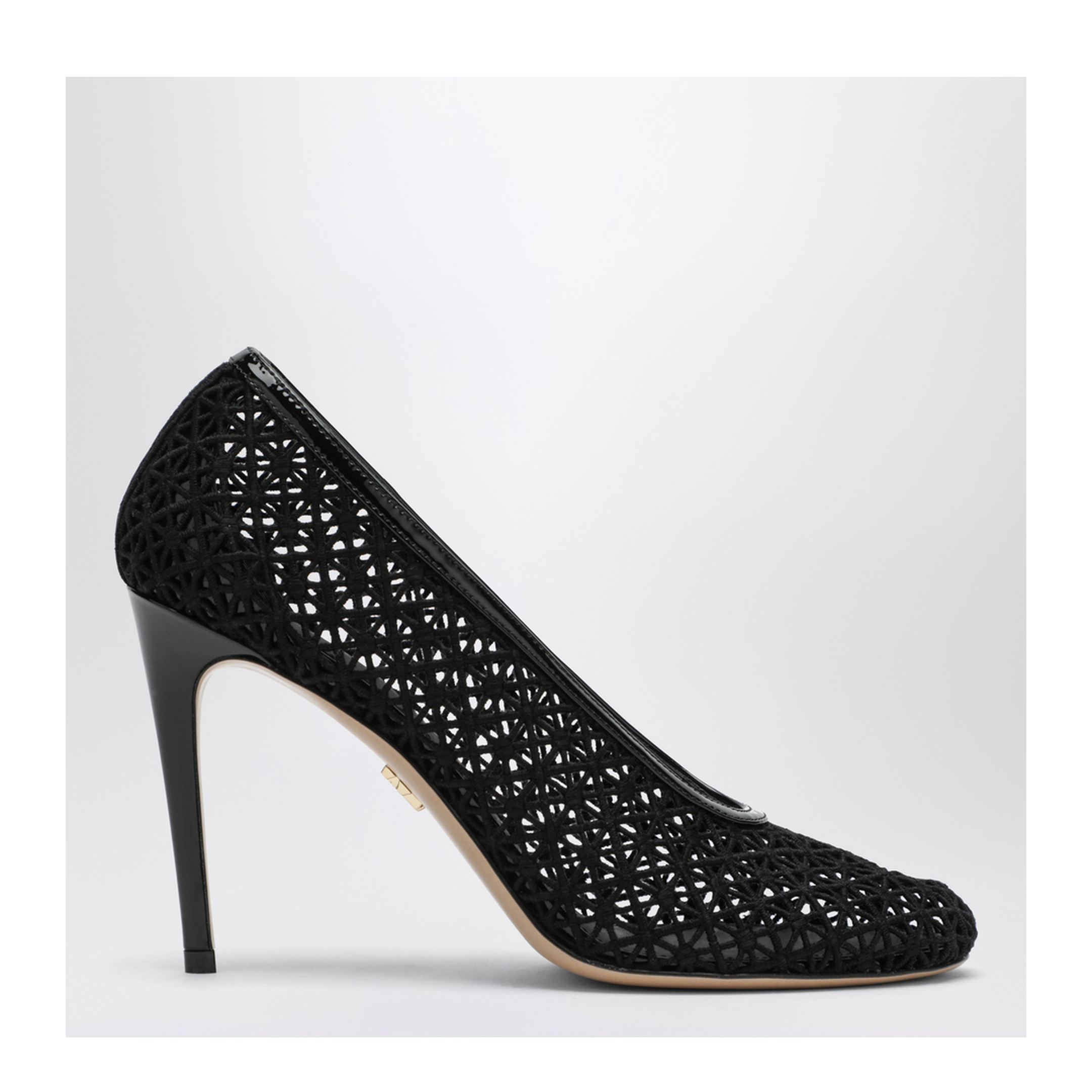 Black Macramé Pump - Image 1