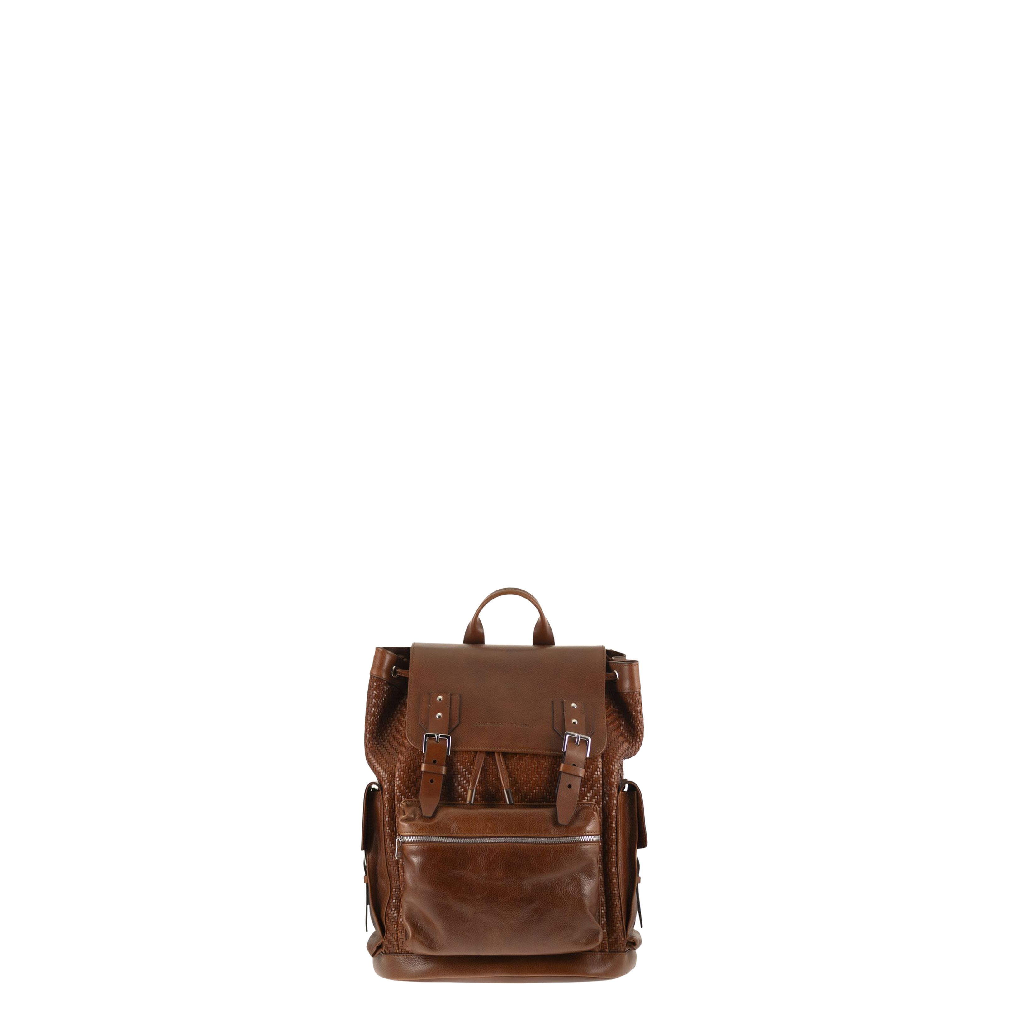 City Backpack Woven Leather - Image 1
