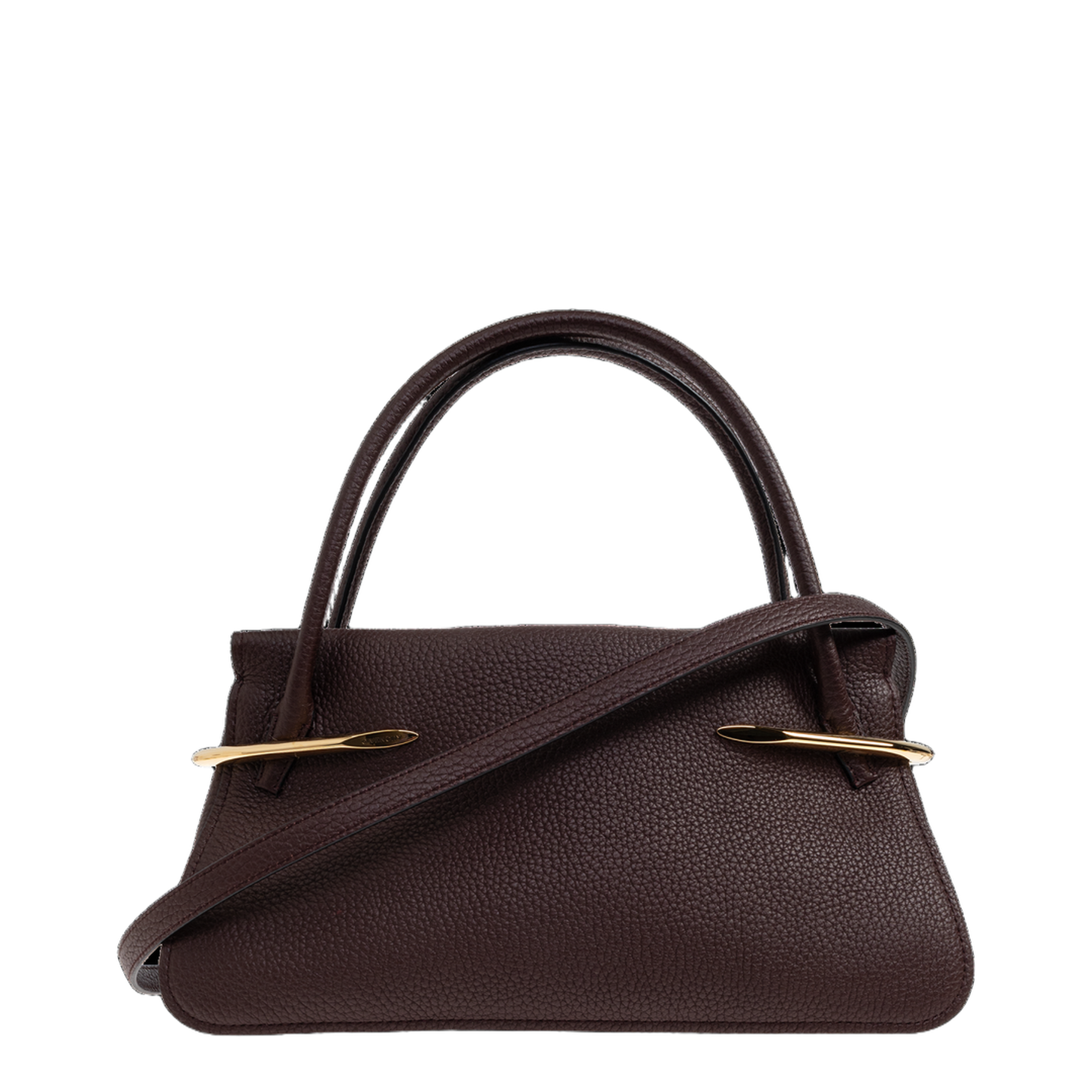 Pinch Medium Calfskin Top-Handle Bag - Marrone Ebano - Image 1