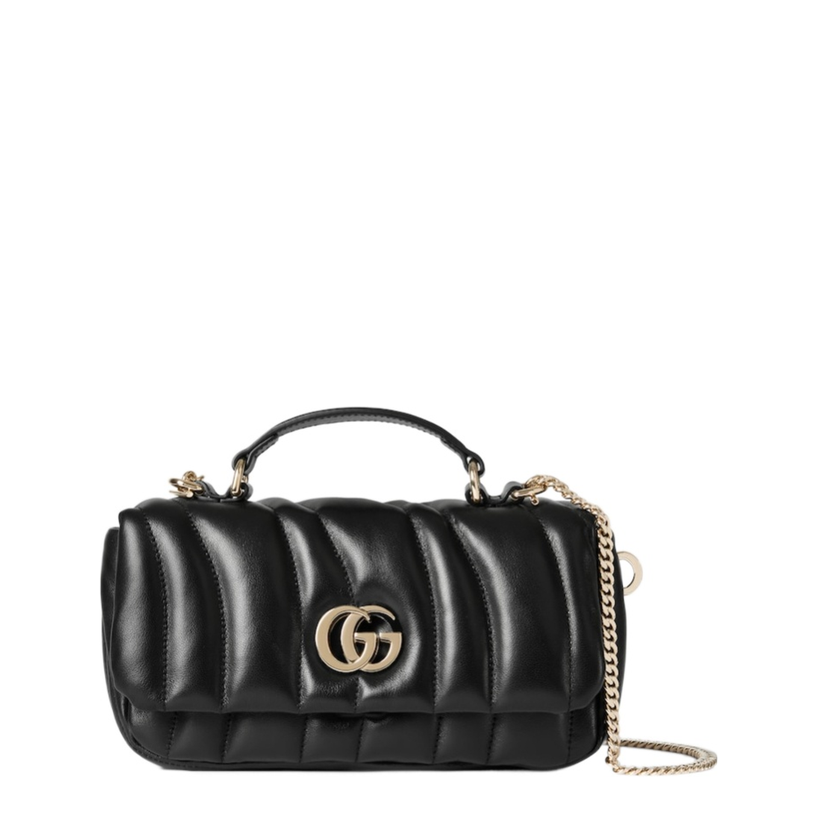 GG Milano Small Puffy Quilted Leather Top Handle Bag - Black - Image 1
